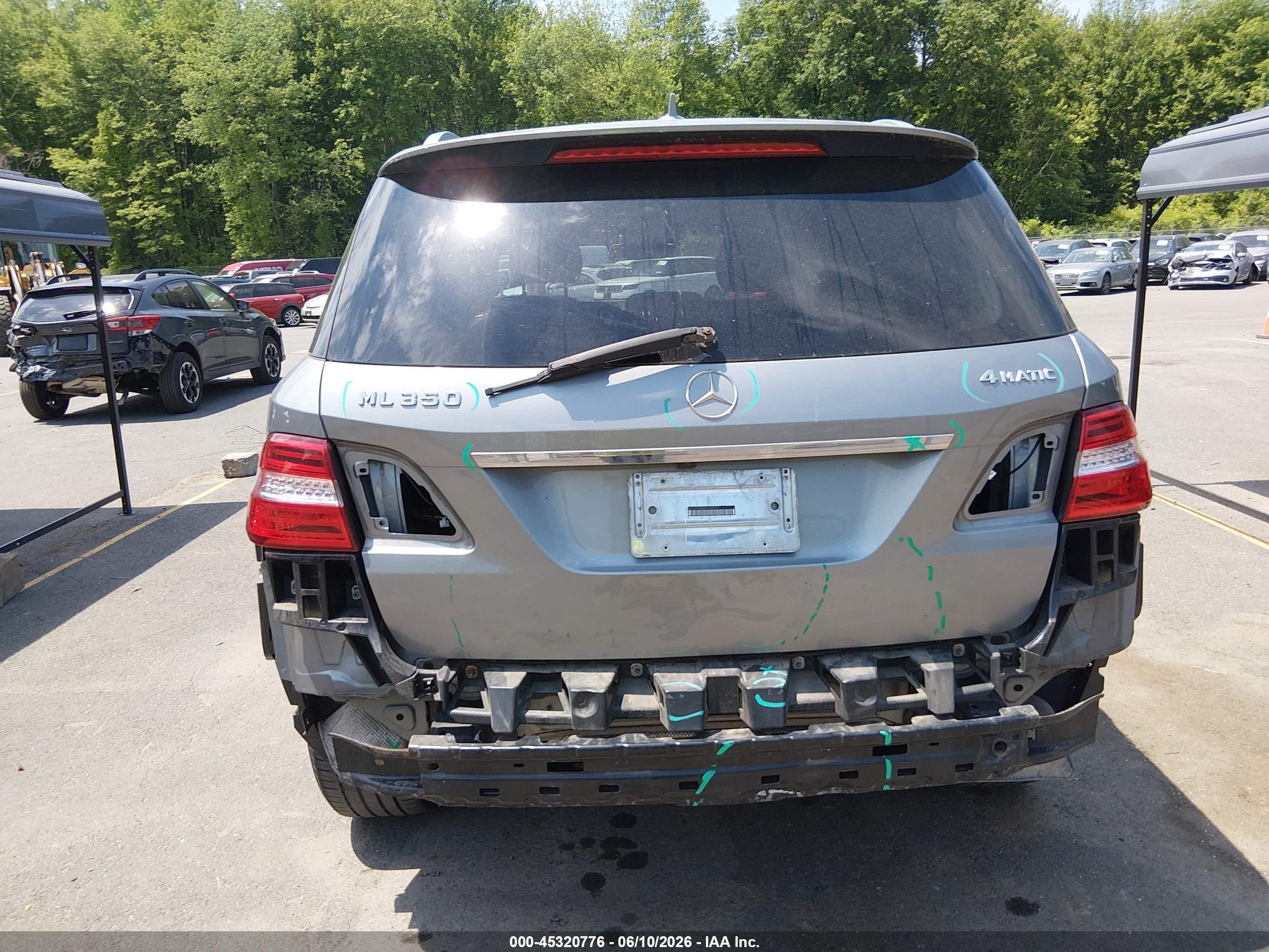 2013 Mercedes-benz Ml 350 4matic Gray vin: 4JGDA5HBXDA200347