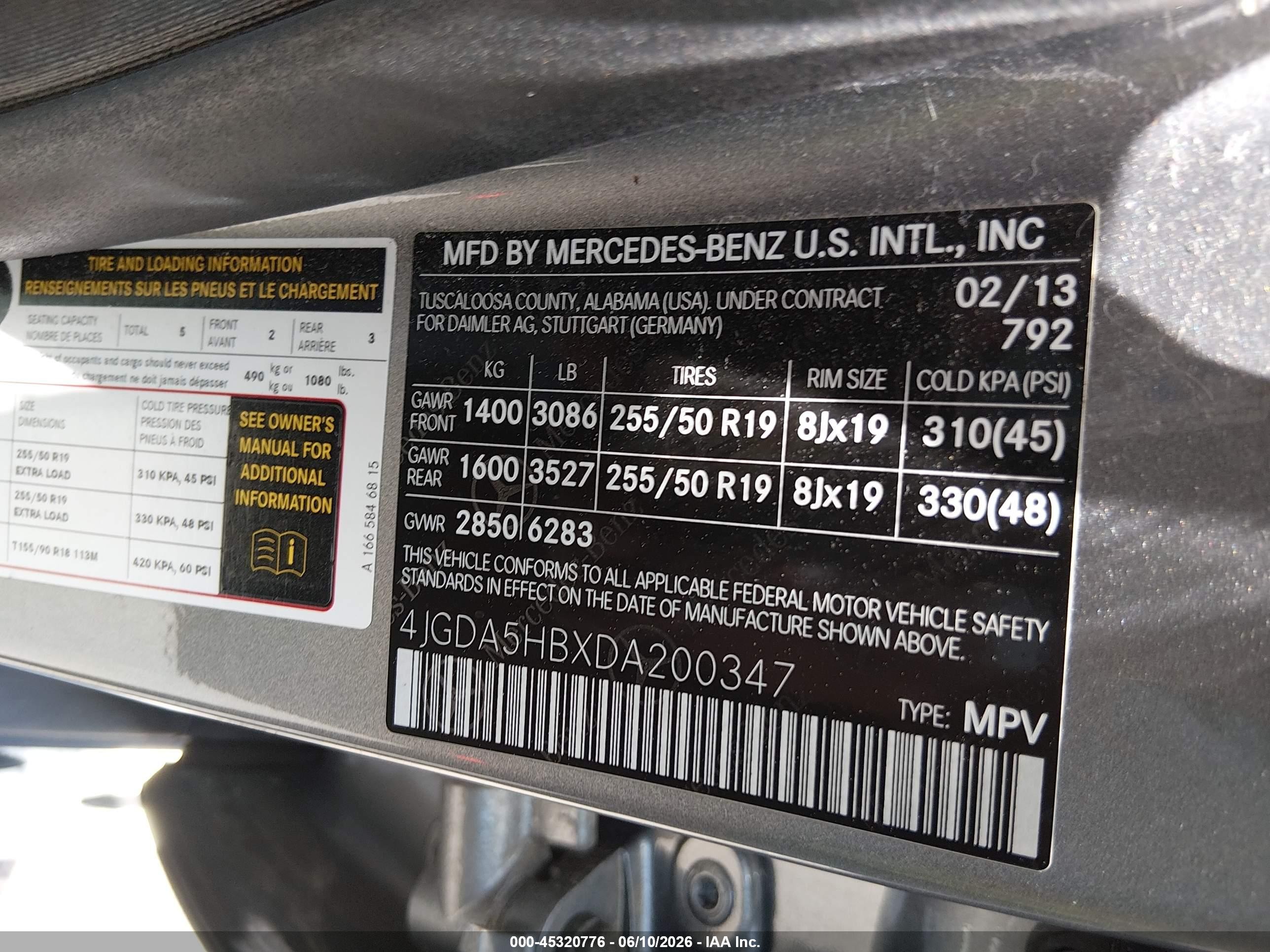2013 Mercedes-benz Ml 350 4matic Gray vin: 4JGDA5HBXDA200347