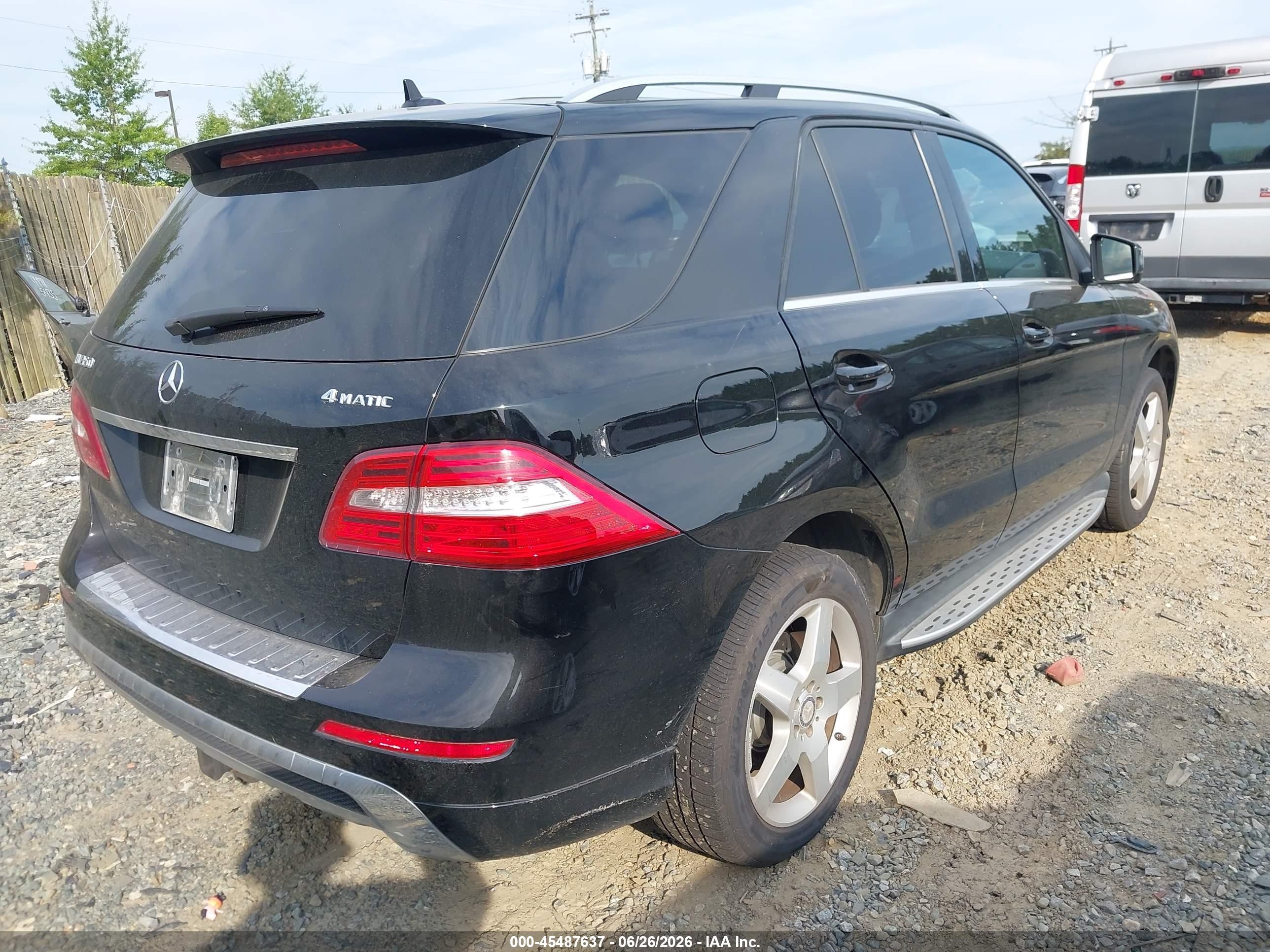 2014 Mercedes-benz Ml 350 4matic Black vin: 4JGDA5HBXEA268990