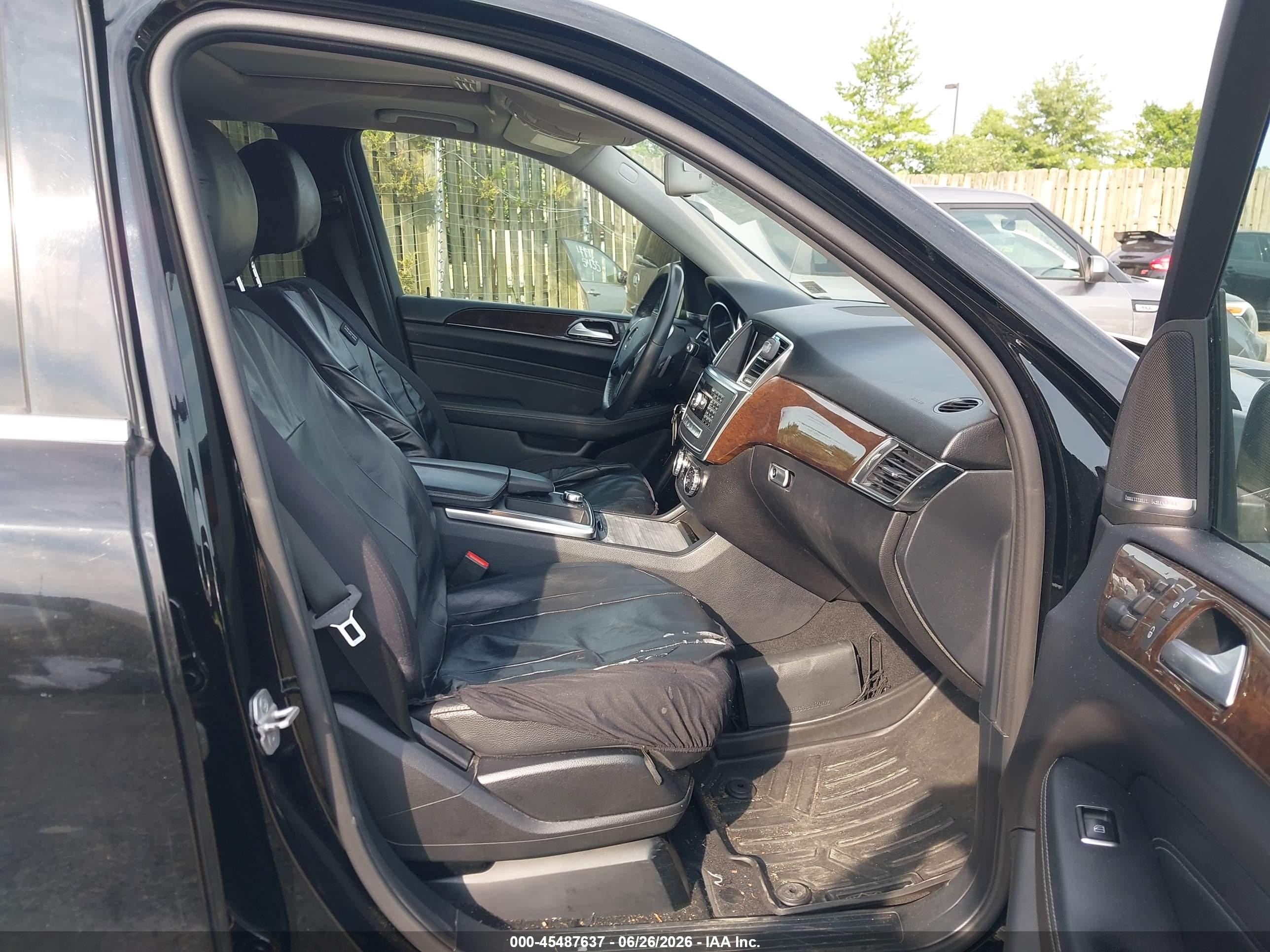 2014 Mercedes-benz Ml 350 4matic Black vin: 4JGDA5HBXEA268990