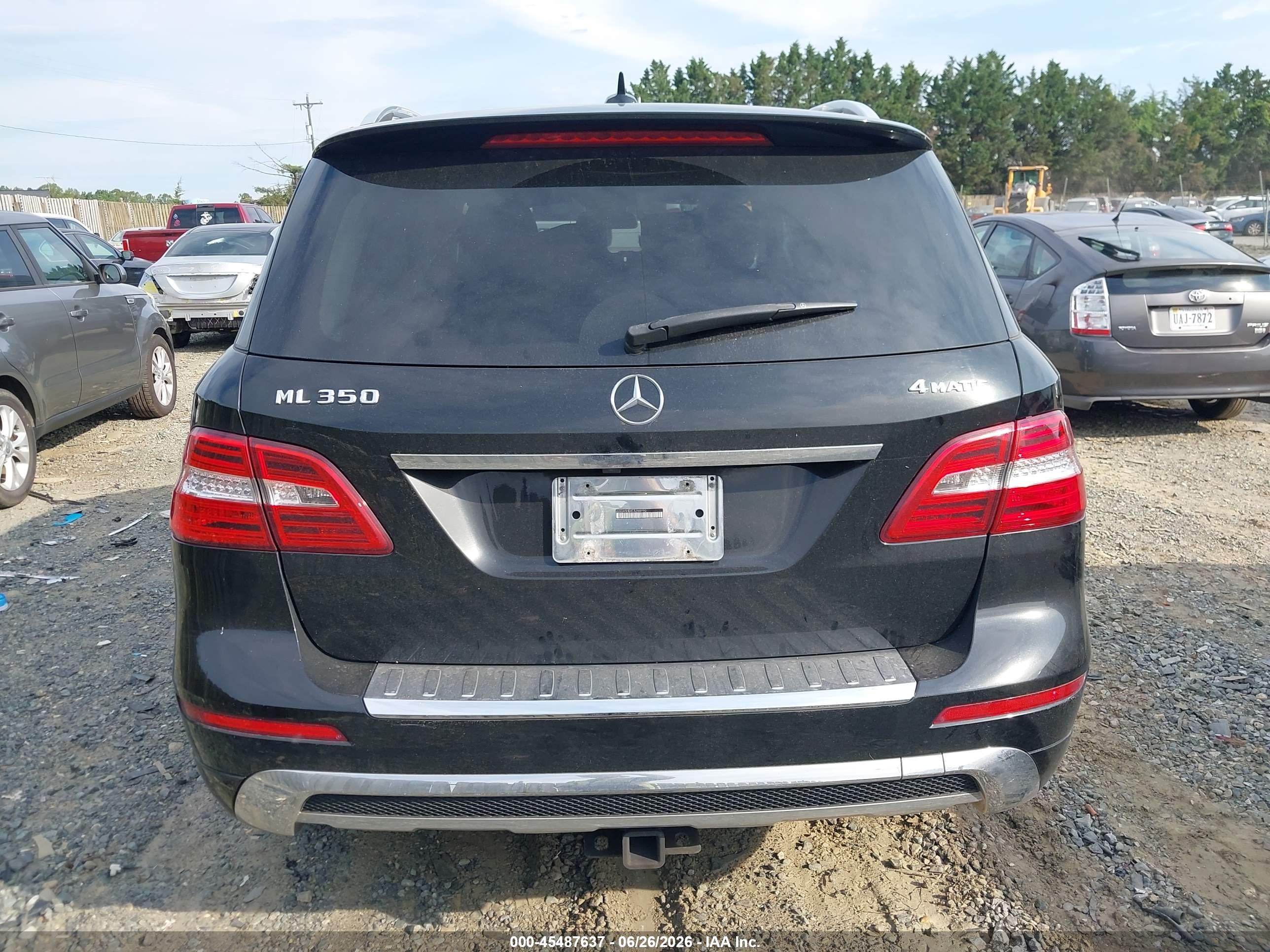 2014 Mercedes-benz Ml 350 4matic Black vin: 4JGDA5HBXEA268990