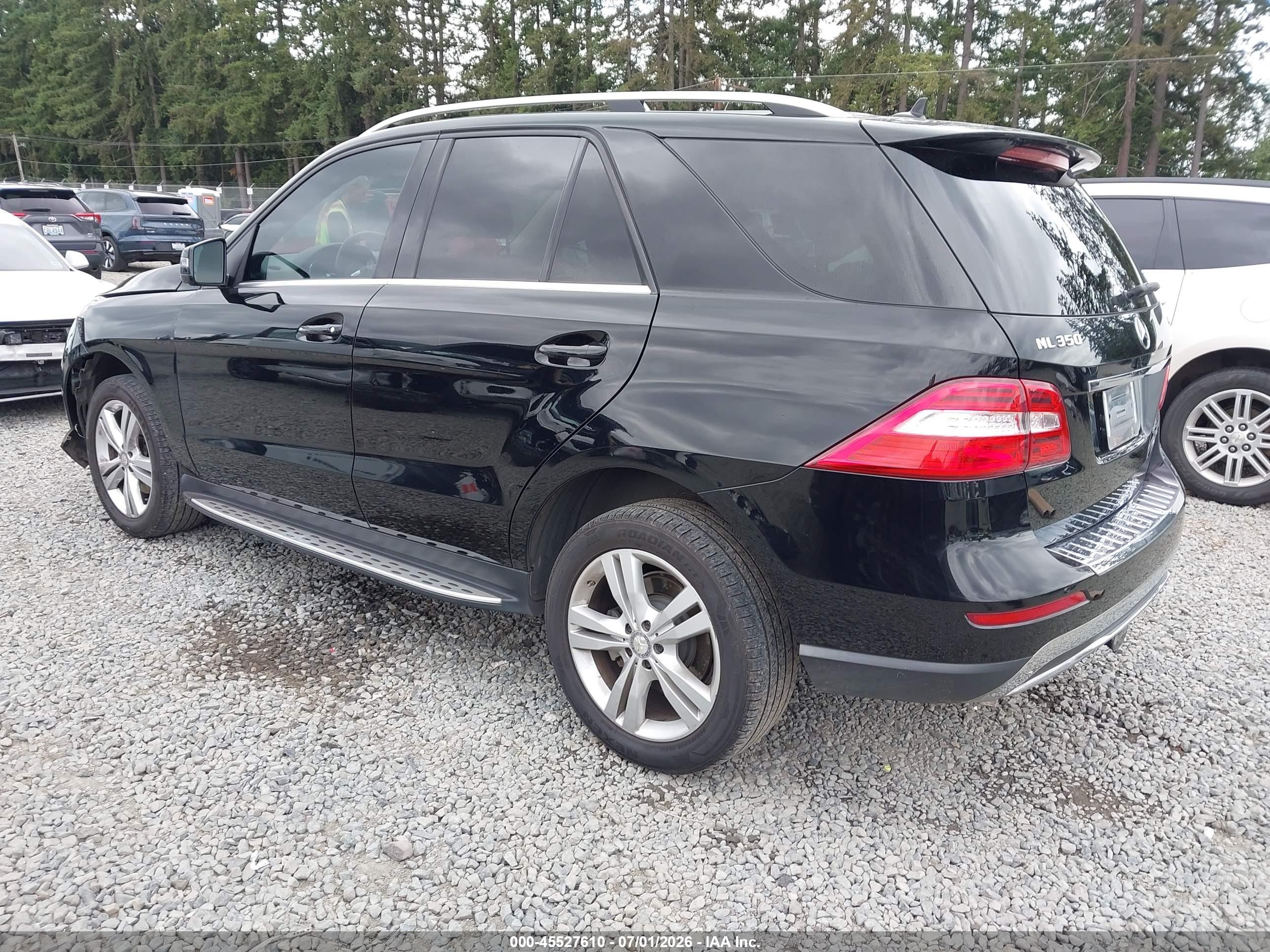 2014 Mercedes-benz Ml 350 4matic Black vin: 4JGDA5HBXEA275079