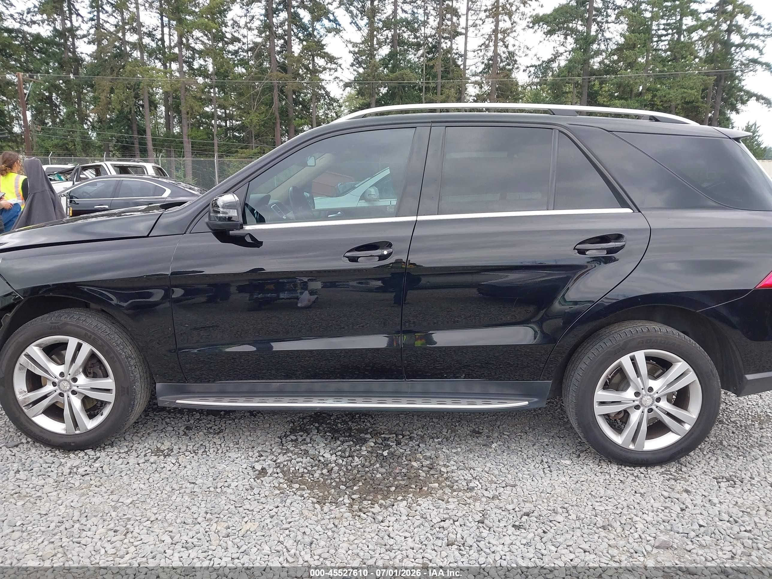 2014 Mercedes-benz Ml 350 4matic Black vin: 4JGDA5HBXEA275079