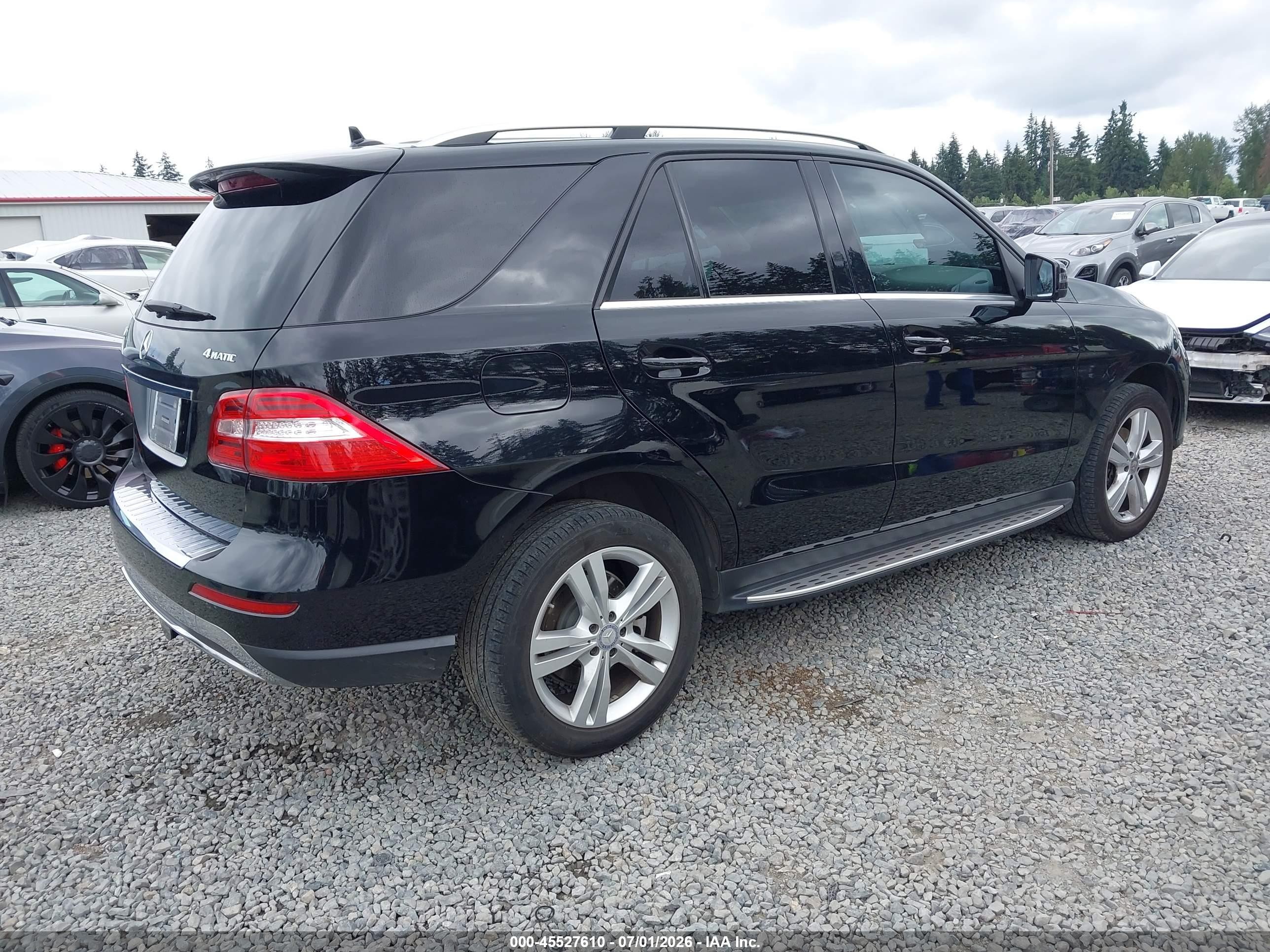 2014 Mercedes-benz Ml 350 4matic Black vin: 4JGDA5HBXEA275079