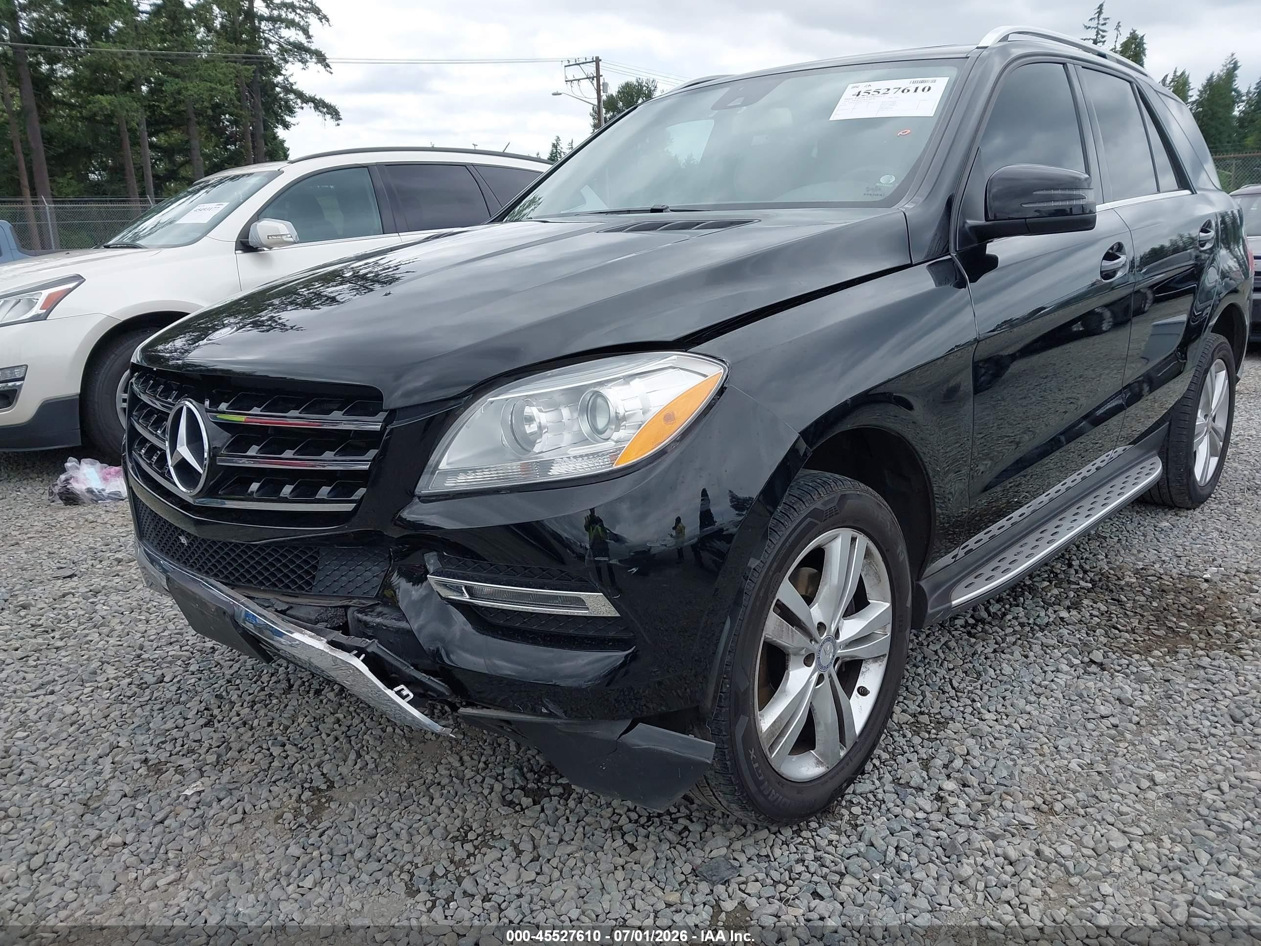2014 Mercedes-benz Ml 350 4matic Black vin: 4JGDA5HBXEA275079