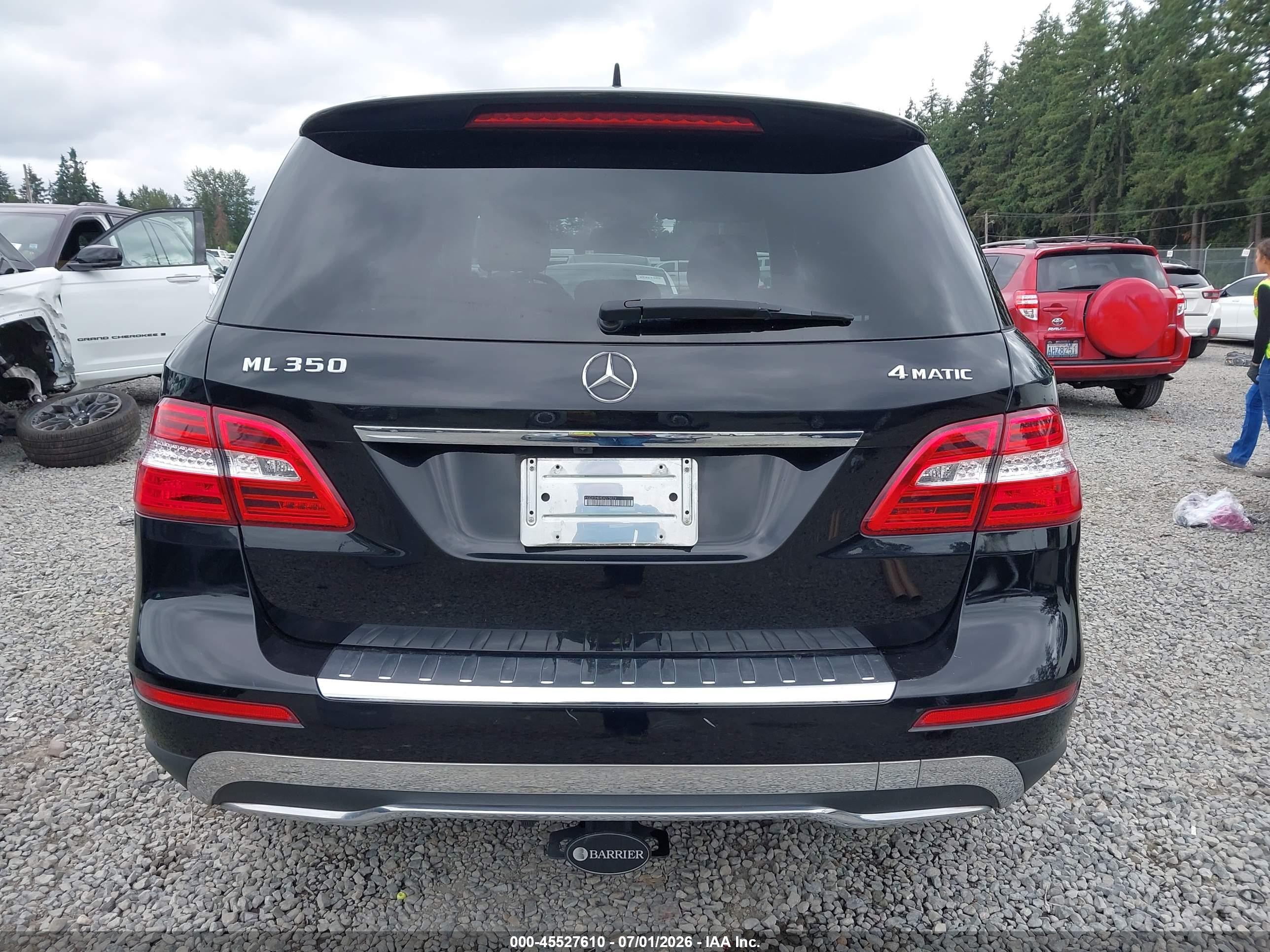 2014 Mercedes-benz Ml 350 4matic Black vin: 4JGDA5HBXEA275079
