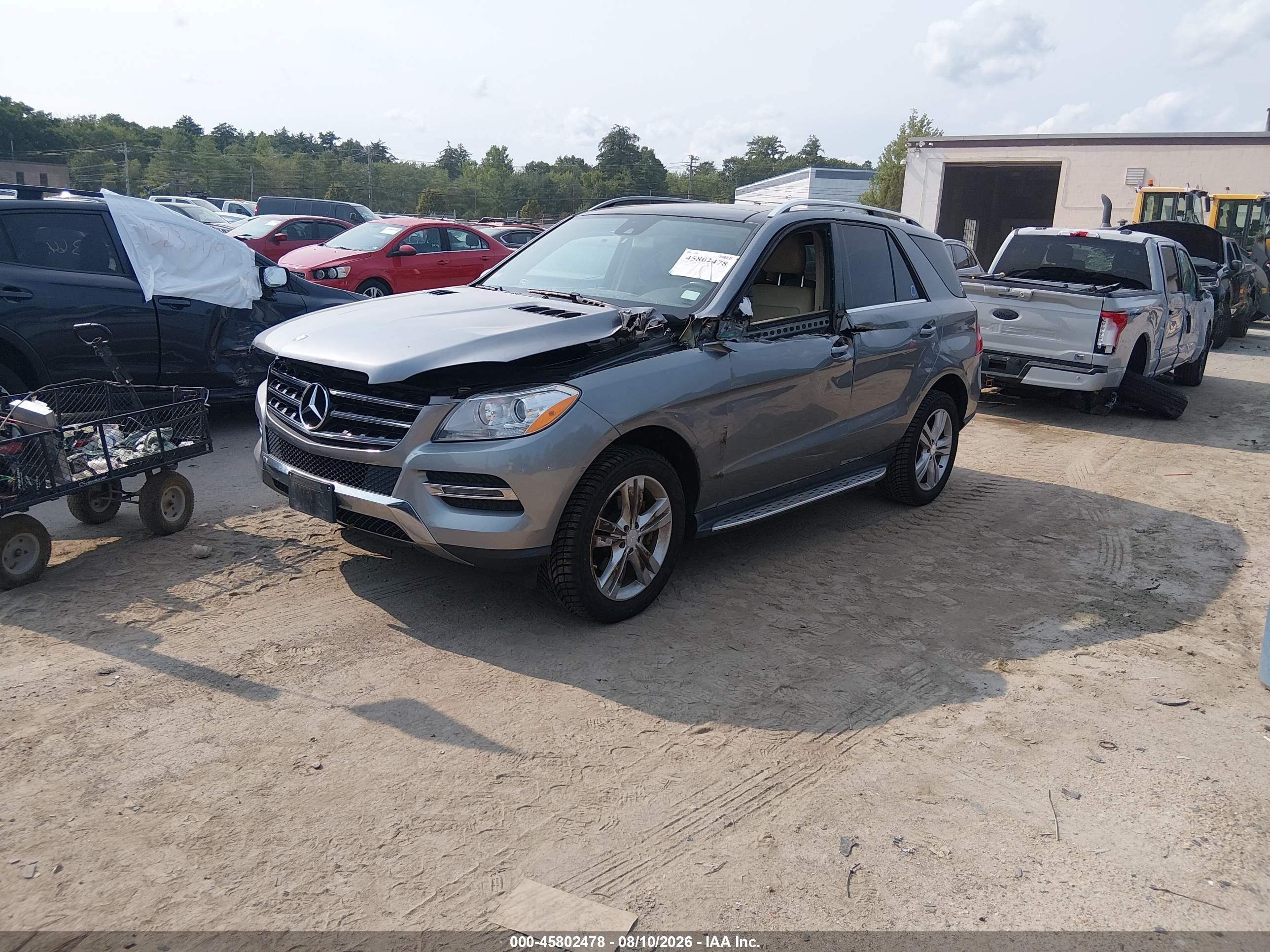 2014 Mercedes-benz Ml 350 4matic Gray vin: 4JGDA5HBXEA276068