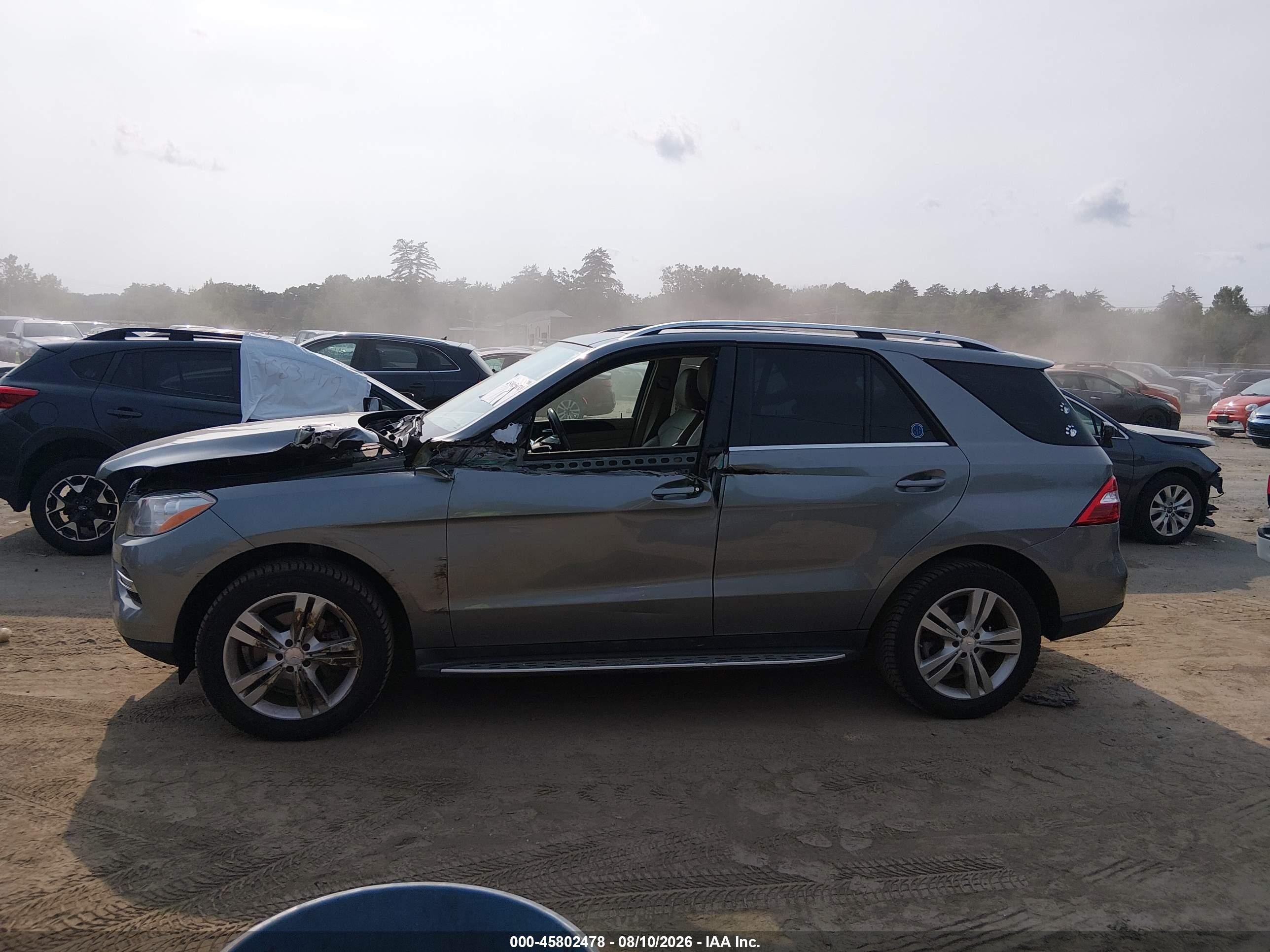 2014 Mercedes-benz Ml 350 4matic Gray vin: 4JGDA5HBXEA276068
