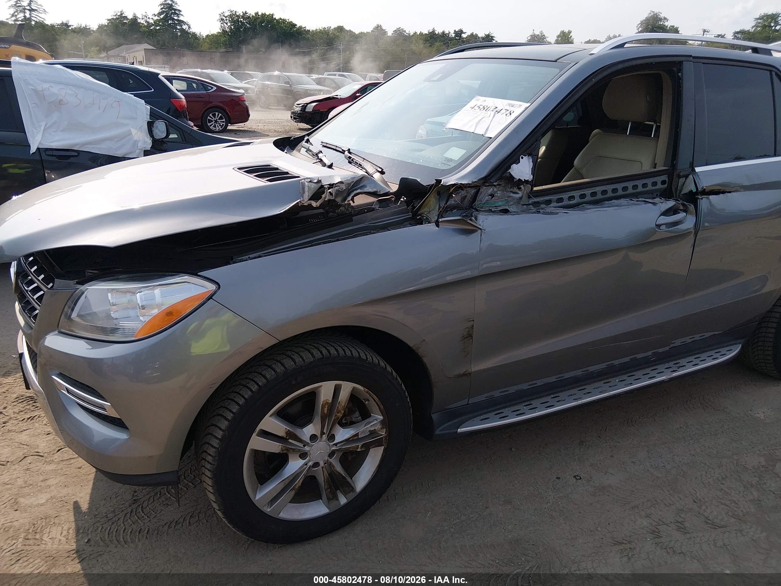 2014 Mercedes-benz Ml 350 4matic Gray vin: 4JGDA5HBXEA276068