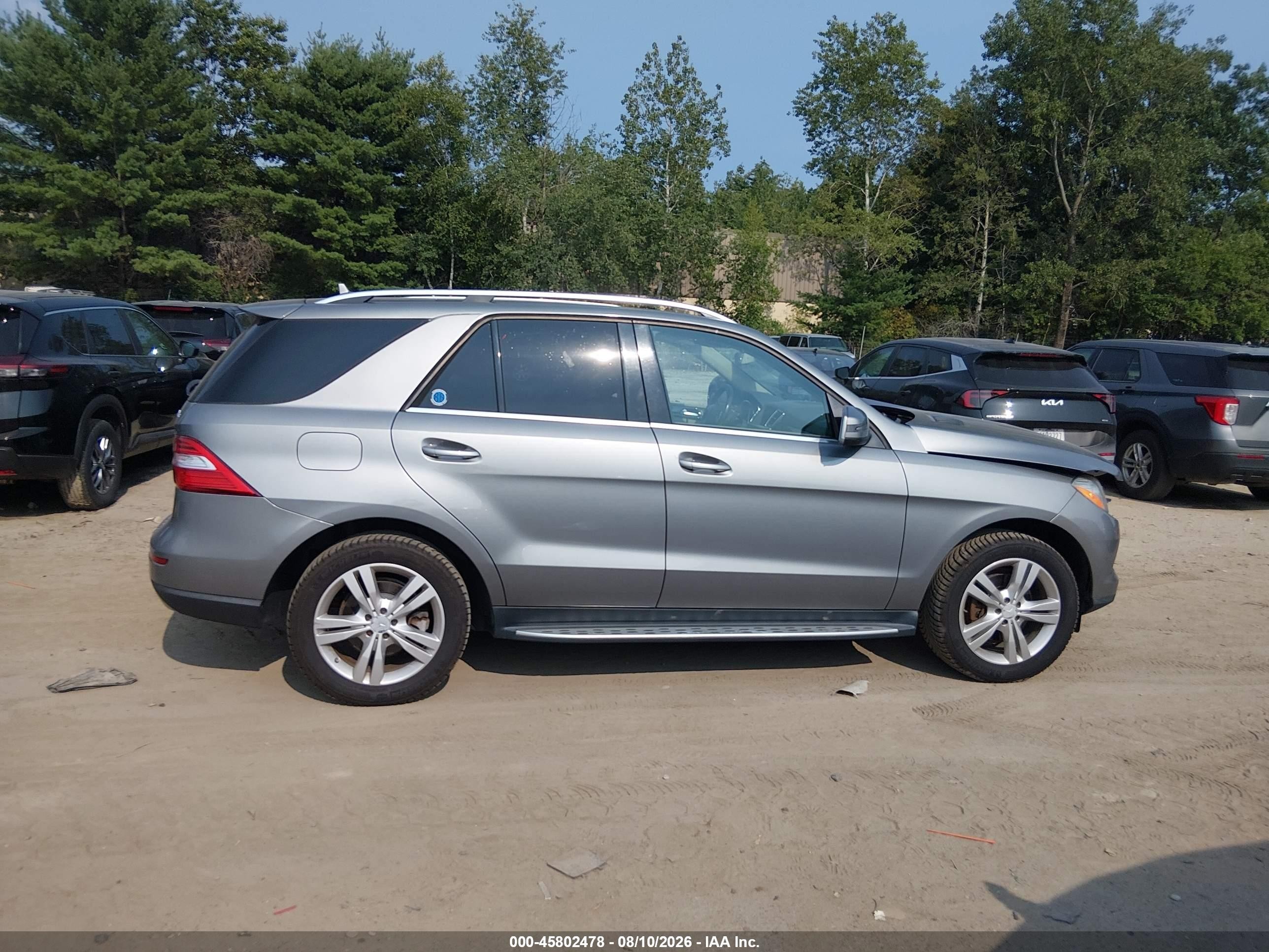 2014 Mercedes-benz Ml 350 4matic Gray vin: 4JGDA5HBXEA276068