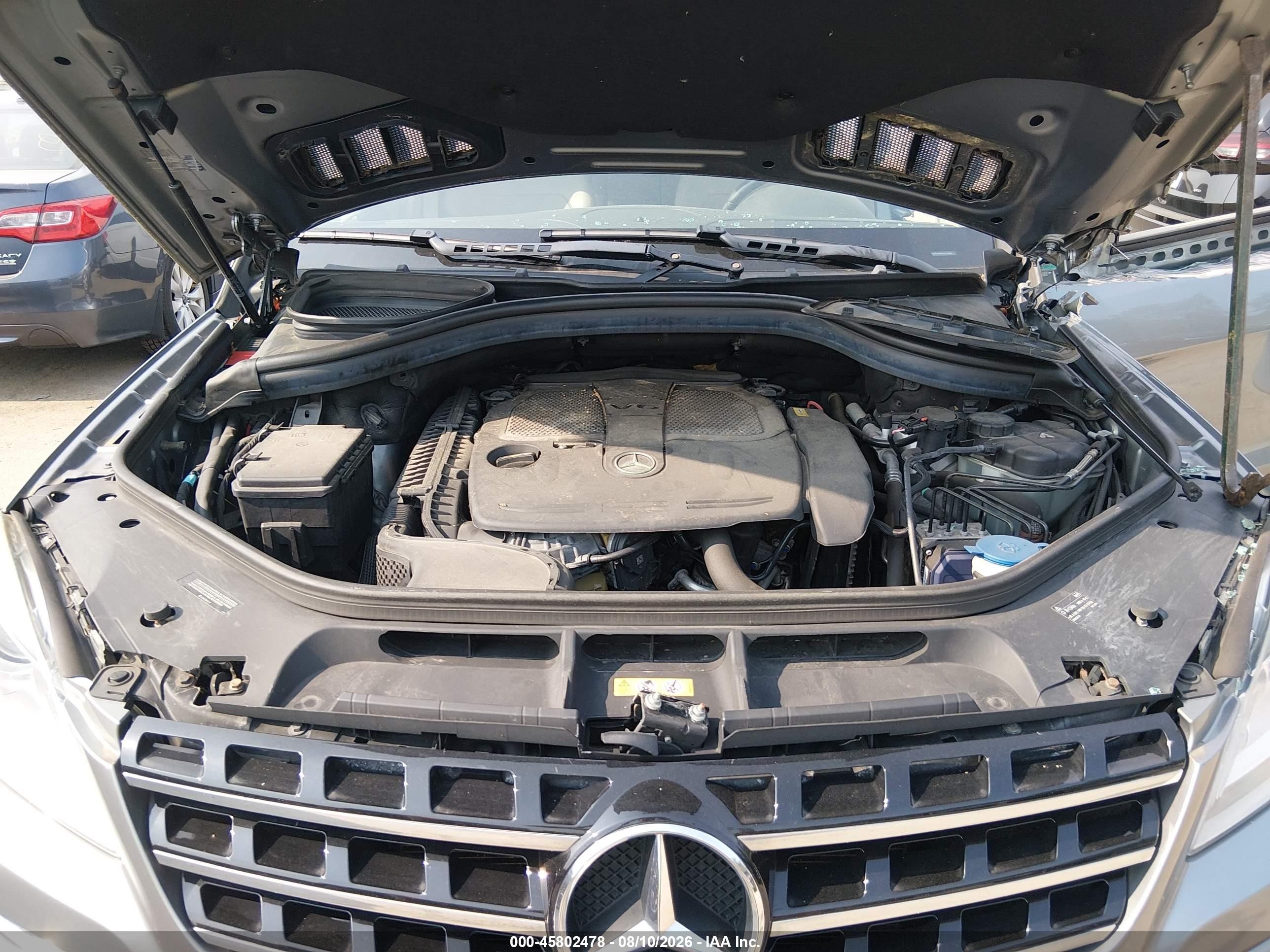 2014 Mercedes-benz Ml 350 4matic Gray vin: 4JGDA5HBXEA276068