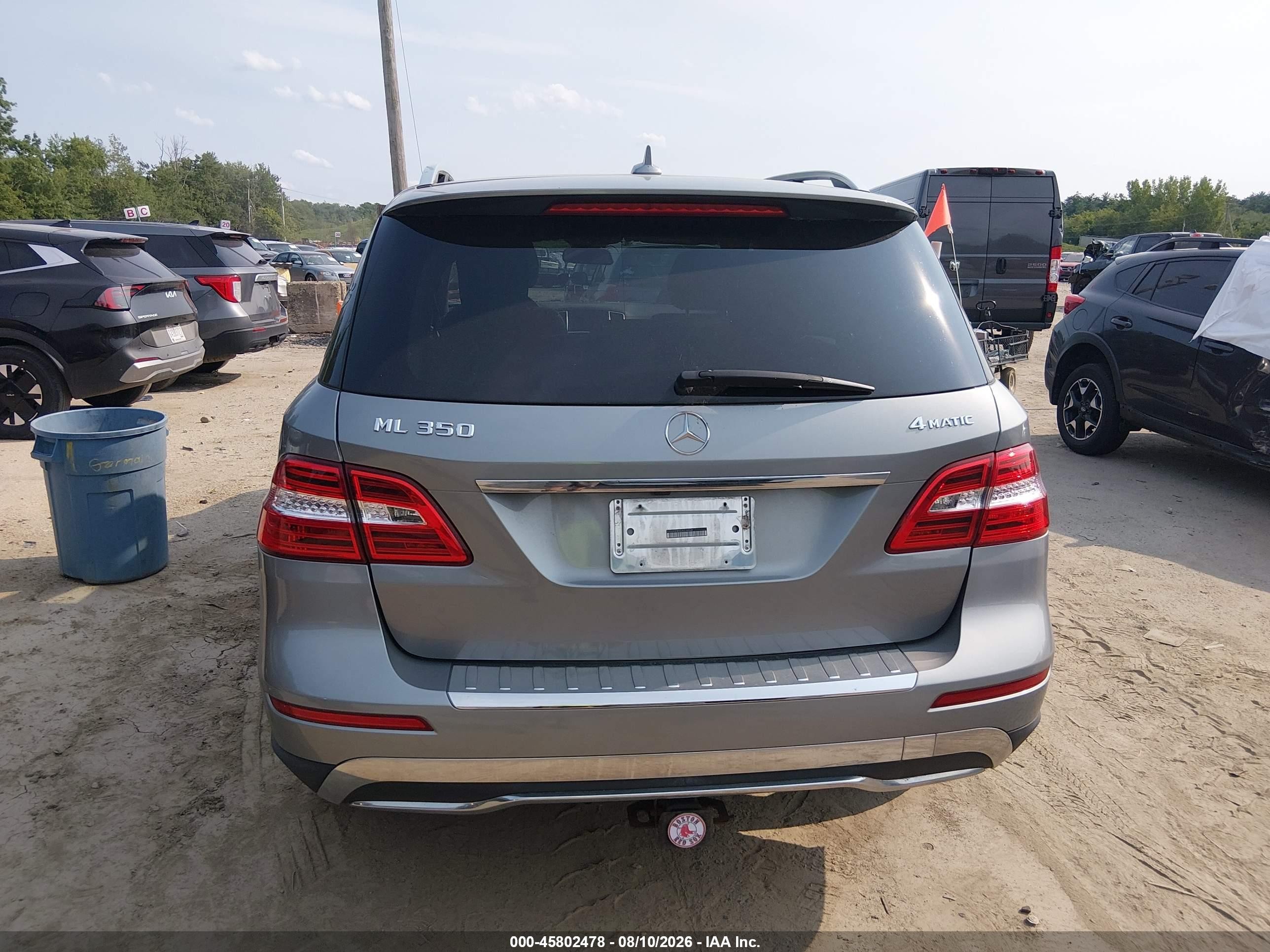 2014 Mercedes-benz Ml 350 4matic Gray vin: 4JGDA5HBXEA276068