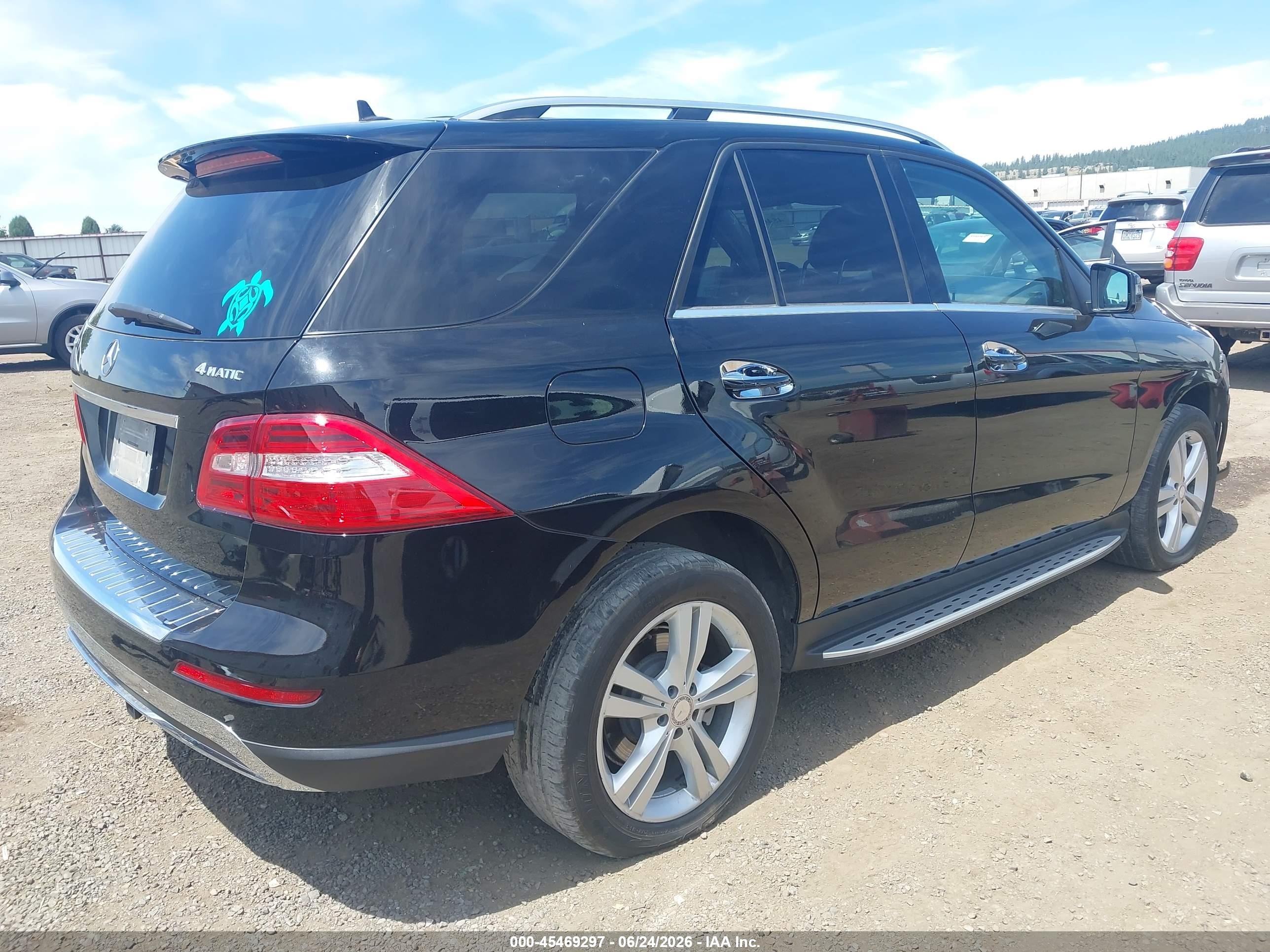2014 Mercedes-benz Ml 350 4matic Black vin: 4JGDA5HBXEA320067