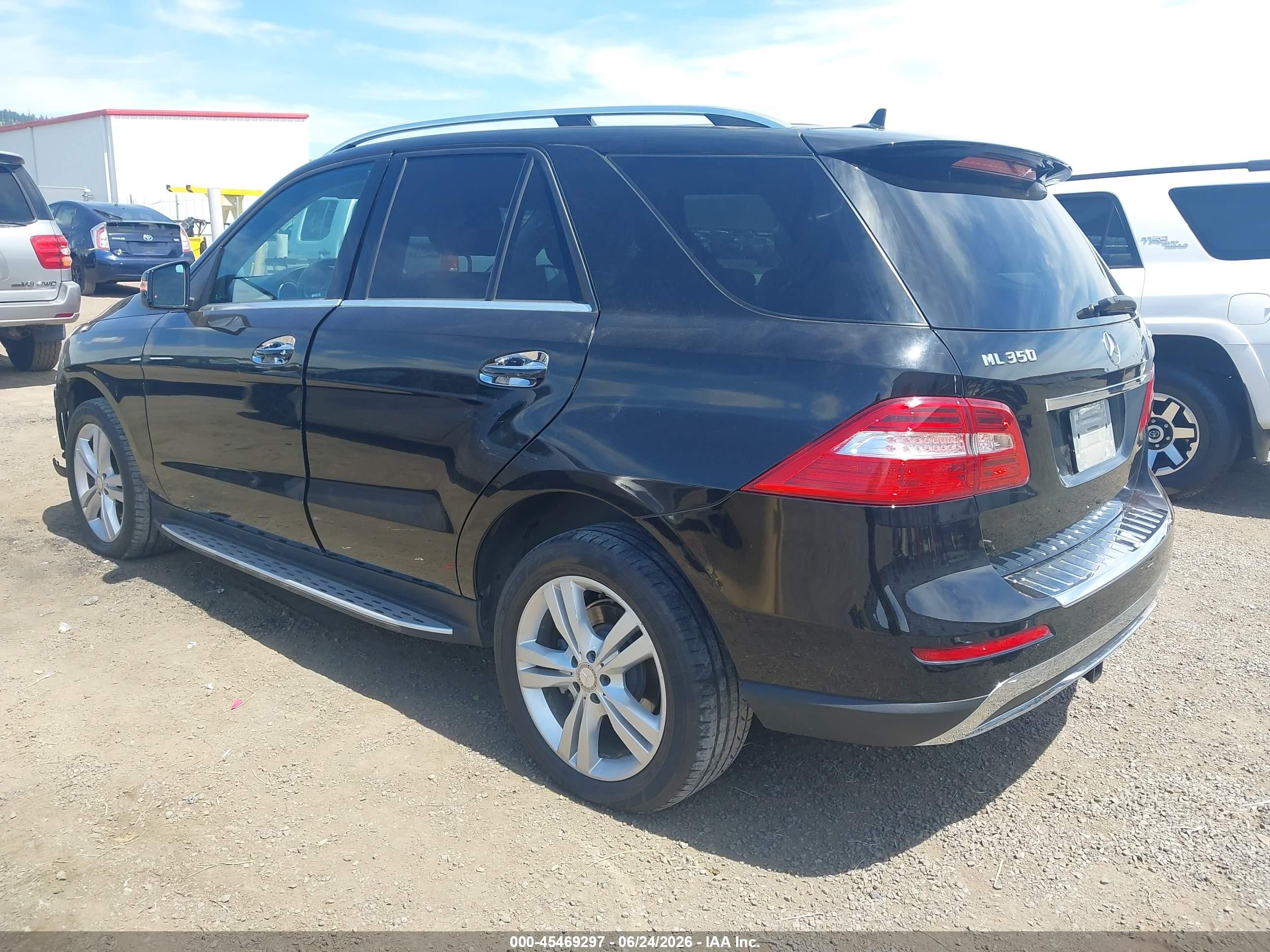 2014 Mercedes-benz Ml 350 4matic Black vin: 4JGDA5HBXEA320067