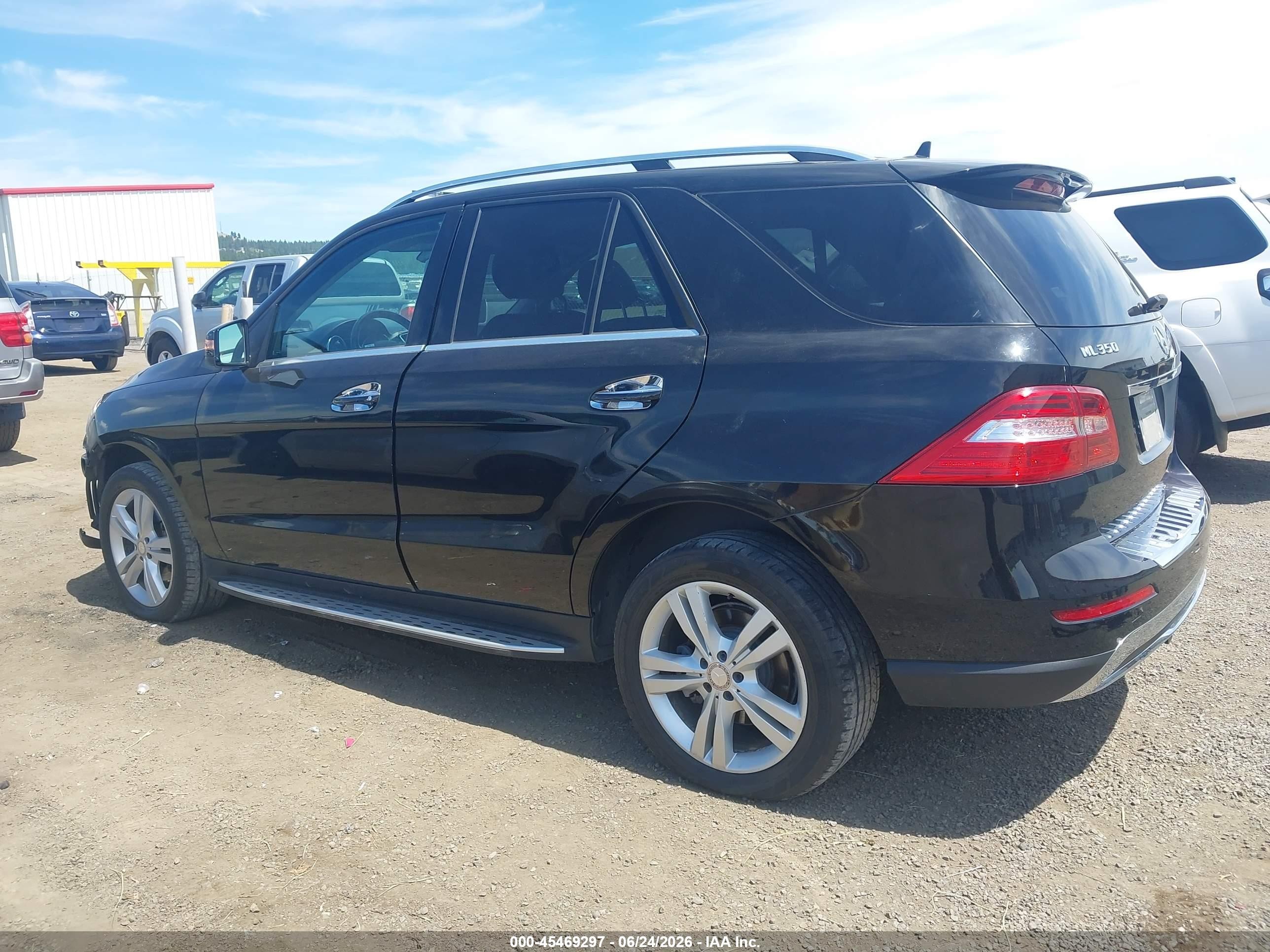 2014 Mercedes-benz Ml 350 4matic Black vin: 4JGDA5HBXEA320067