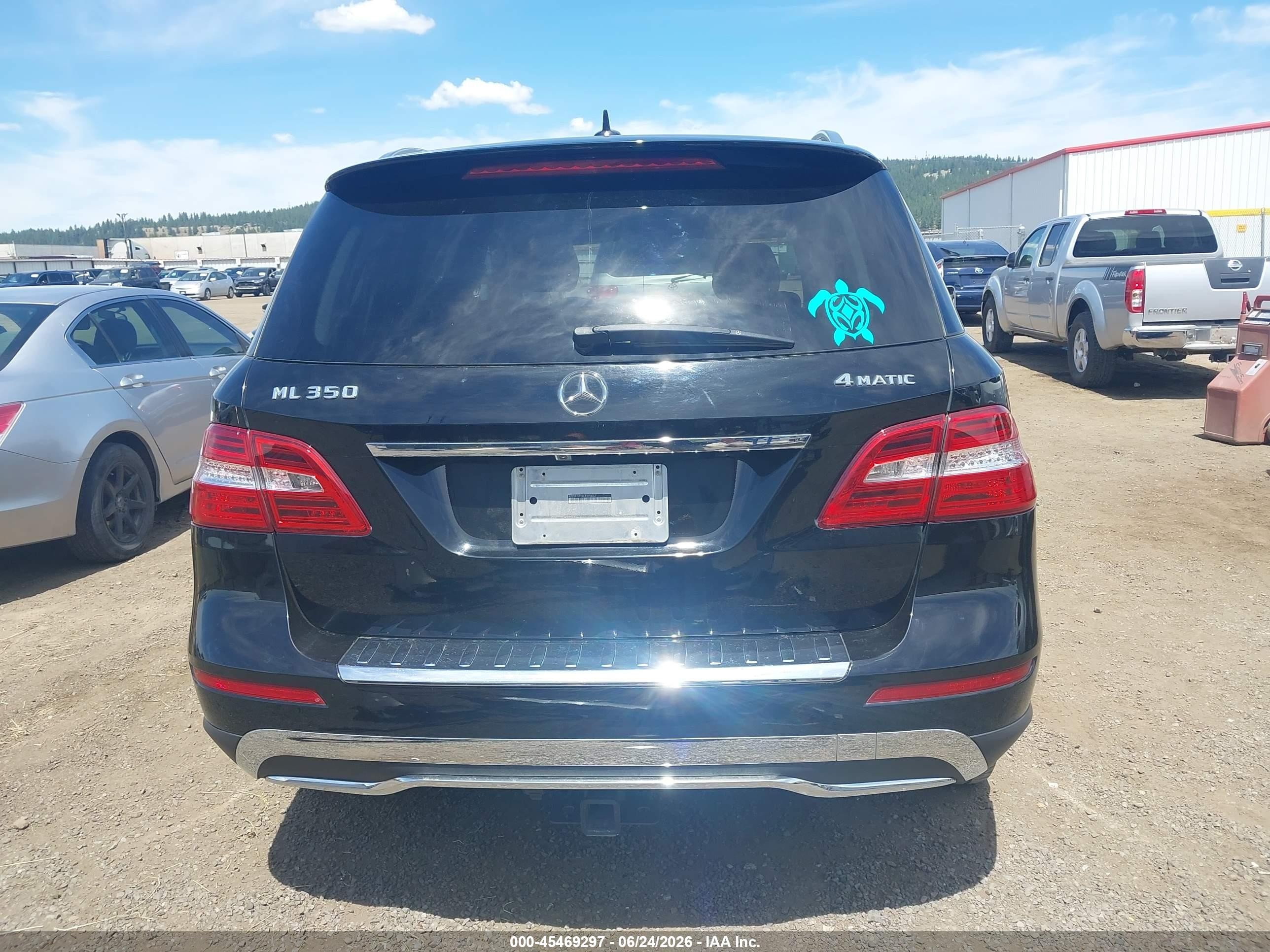 2014 Mercedes-benz Ml 350 4matic Black vin: 4JGDA5HBXEA320067