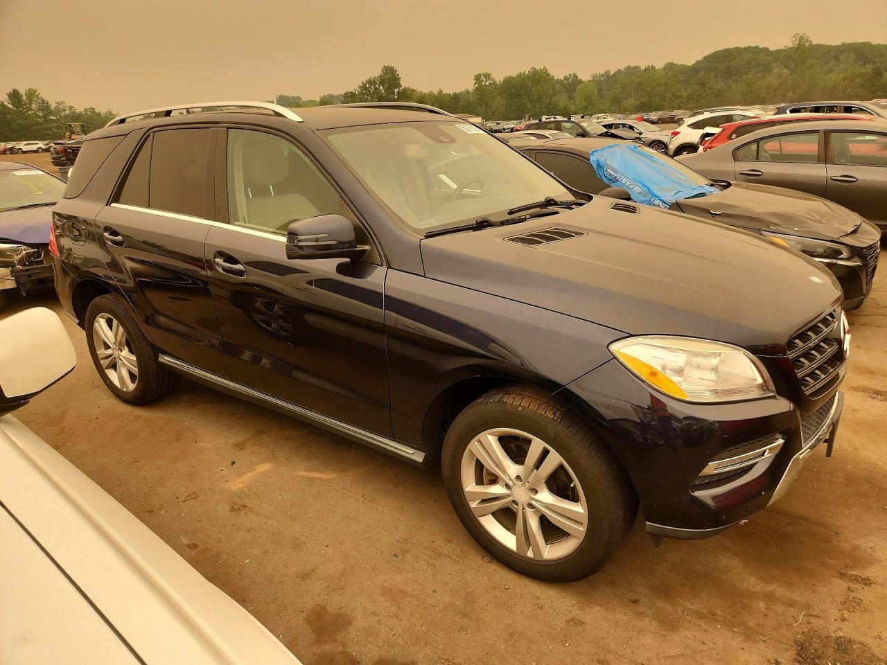 2014 Mercedes-benz Ml 350 4matic Blue vin: 4JGDA5HBXEA404793