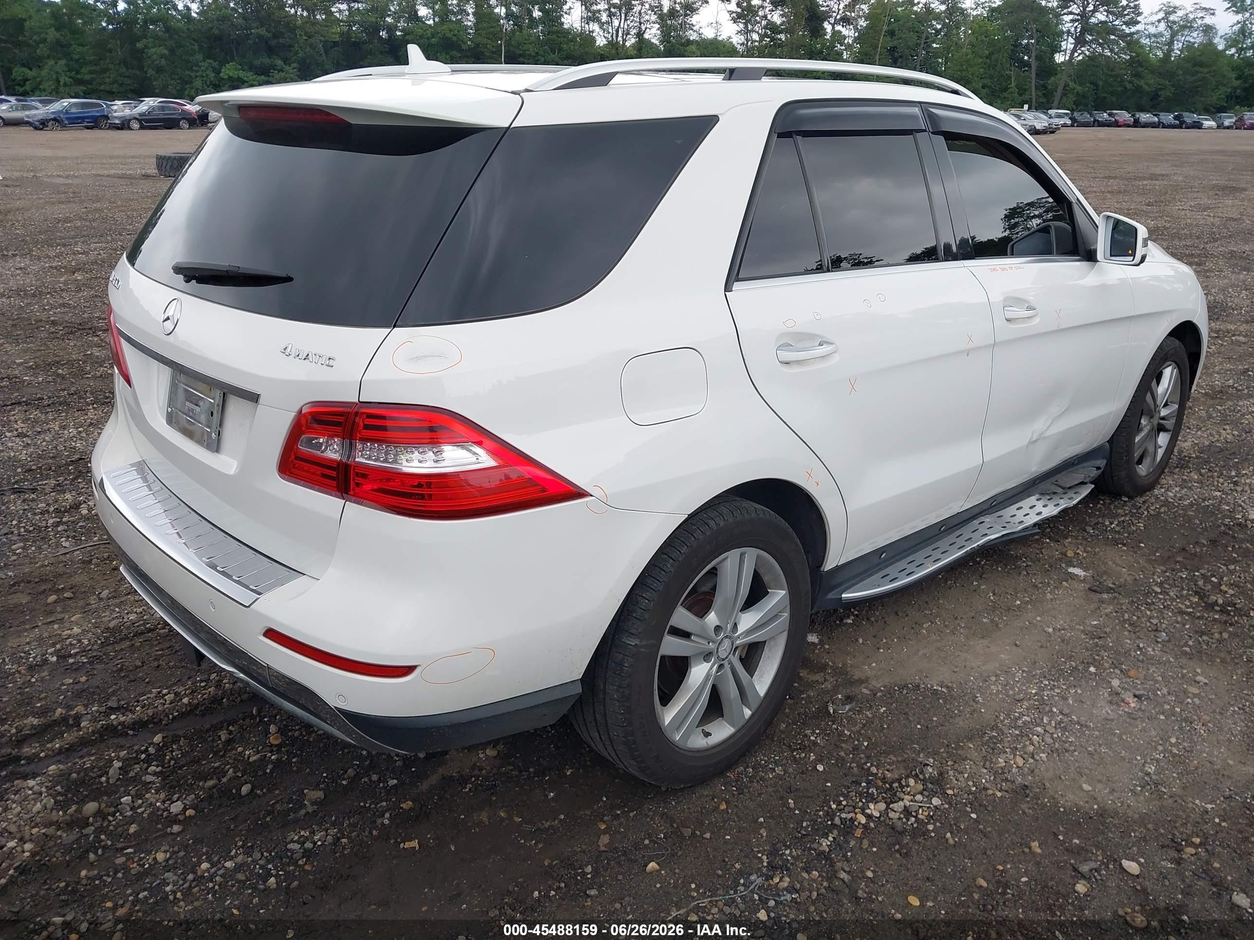 2014 Mercedes-benz Ml 350 4matic Белый vin: 4JGDA5HBXEA430357