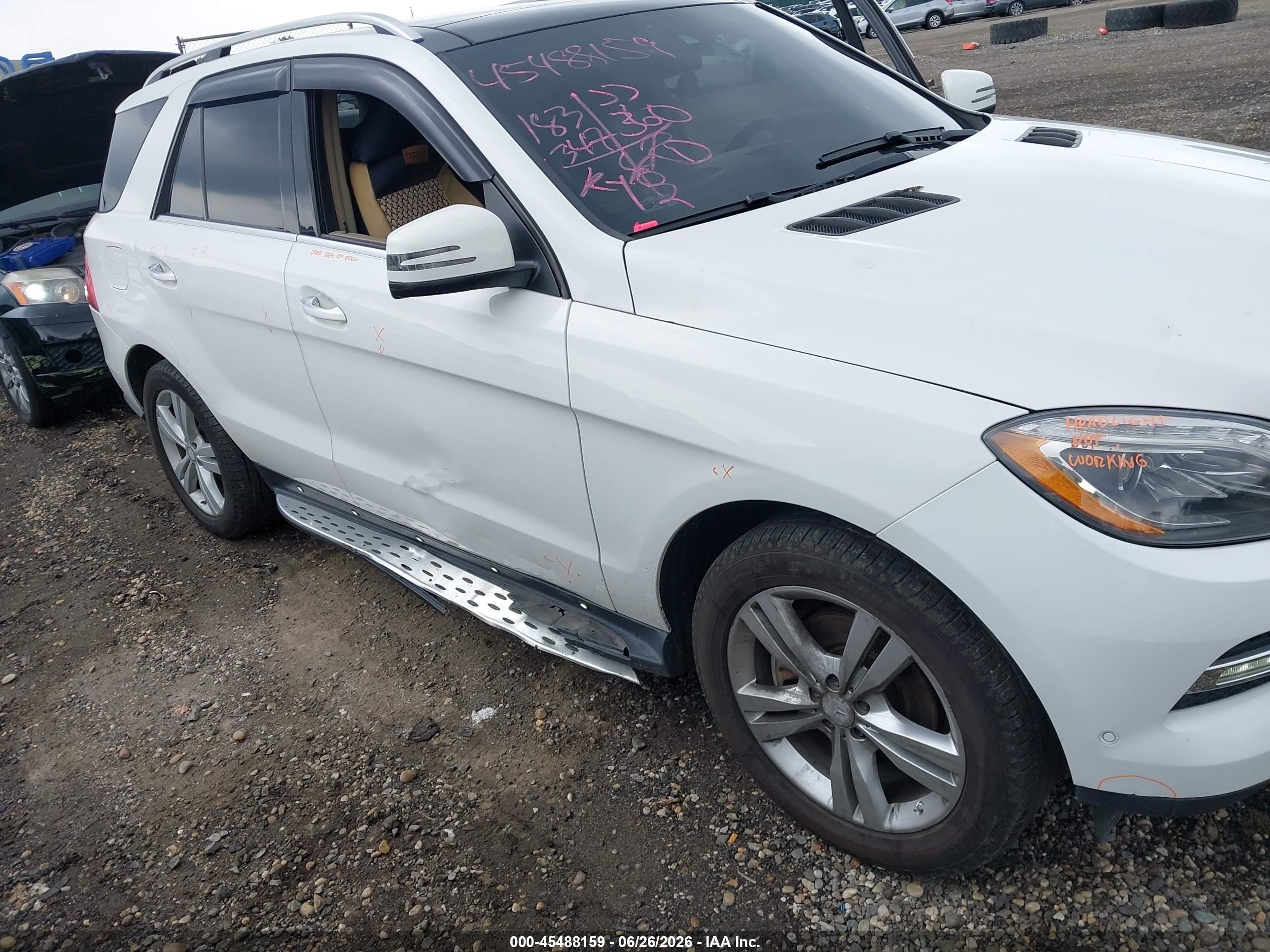 2014 Mercedes-benz Ml 350 4matic Белый vin: 4JGDA5HBXEA430357