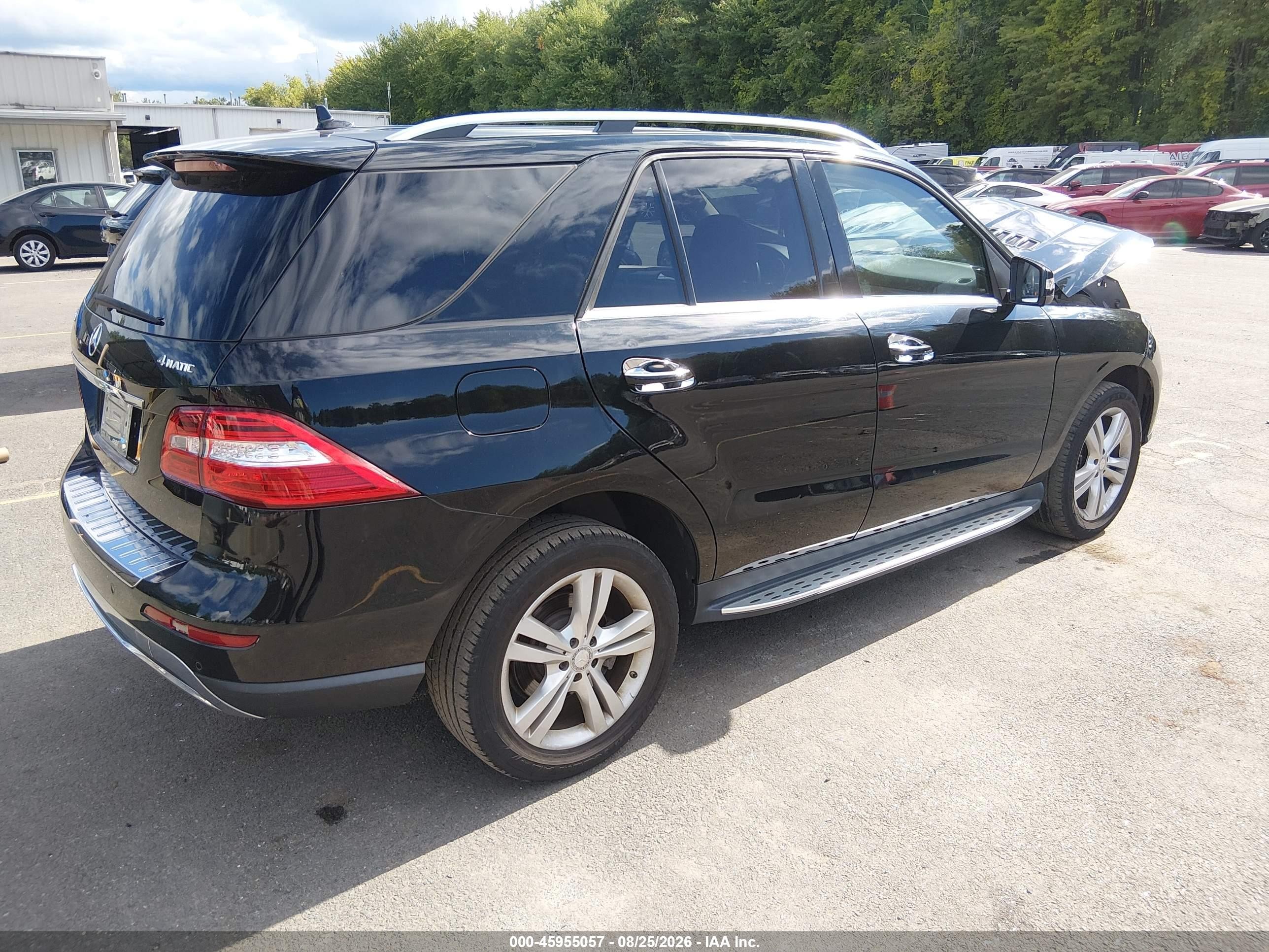 2015 Mercedes-benz Ml 350 4matic Black vin: 4JGDA5HBXFA466633