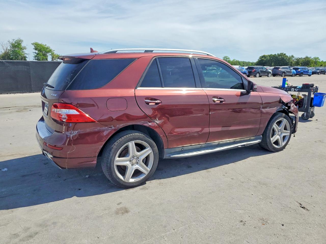 2015 Mercedes-benz Ml 350 4matic Бордовый vin: 4JGDA5HBXFA468544