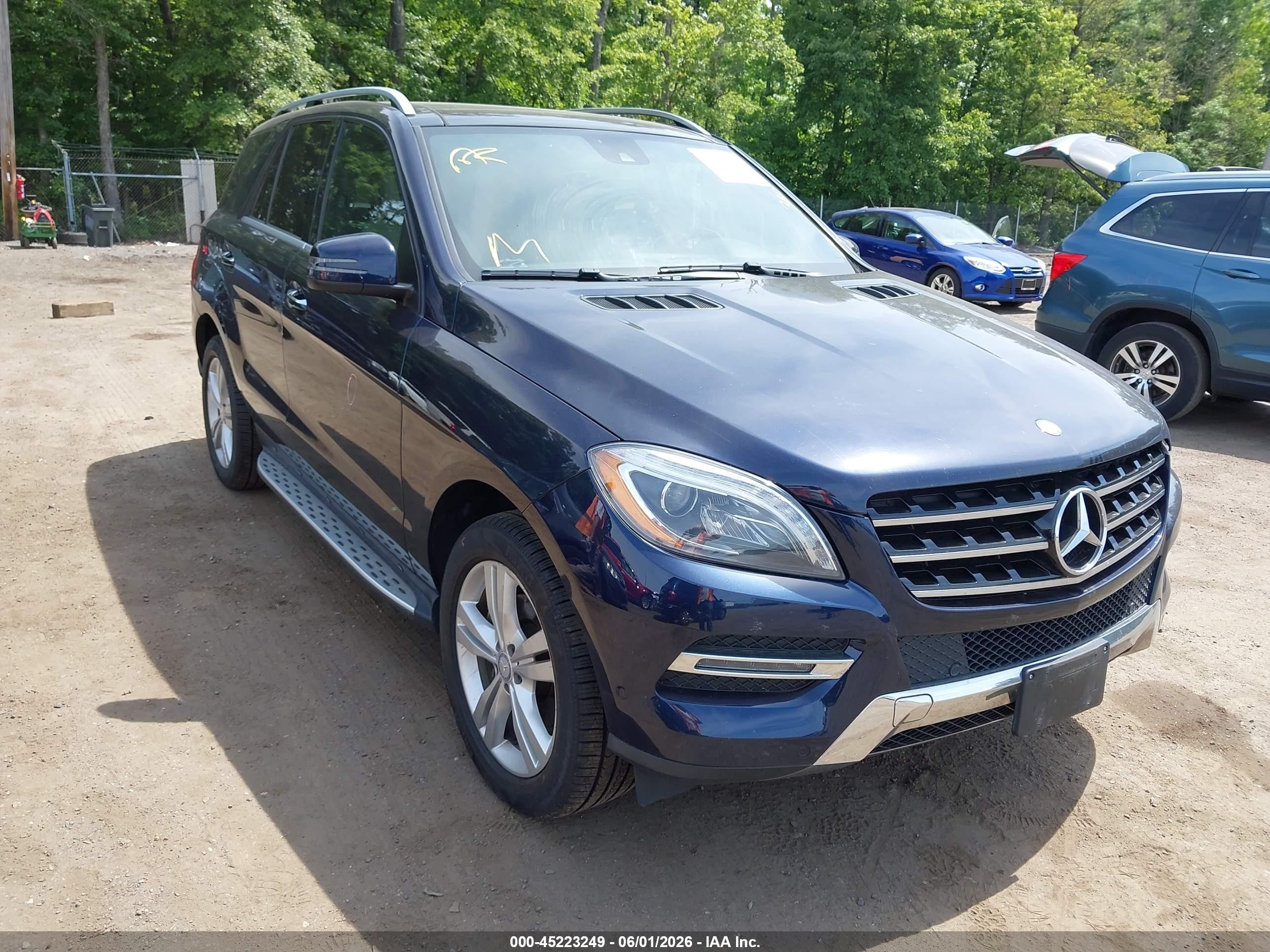 2015 Mercedes-benz Ml 350 4matic Blue vin: 4JGDA5HBXFA497638
