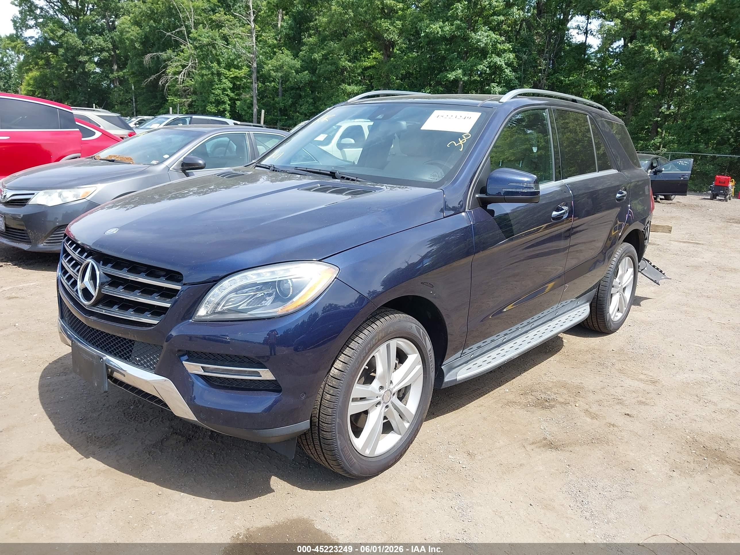 2015 Mercedes-benz Ml 350 4matic Blue vin: 4JGDA5HBXFA497638