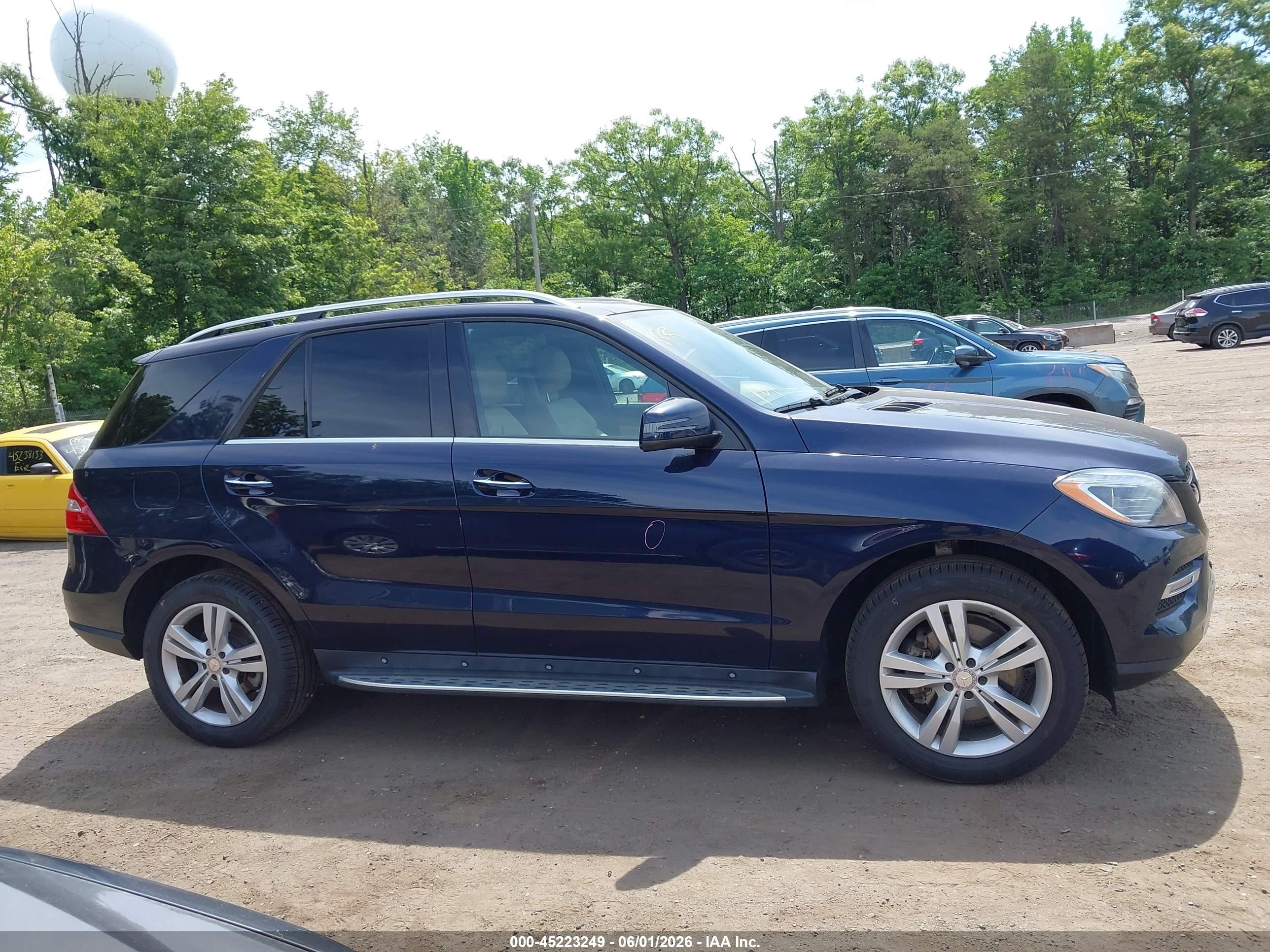 2015 Mercedes-benz Ml 350 4matic Blue vin: 4JGDA5HBXFA497638