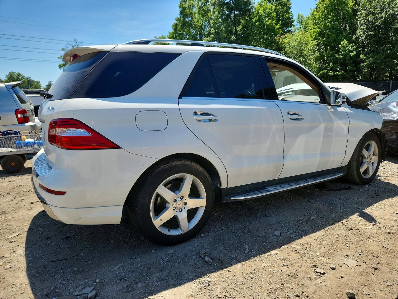 2015 Mercedes-benz Ml 350 4matic White vin: 4JGDA5HBXFA551164