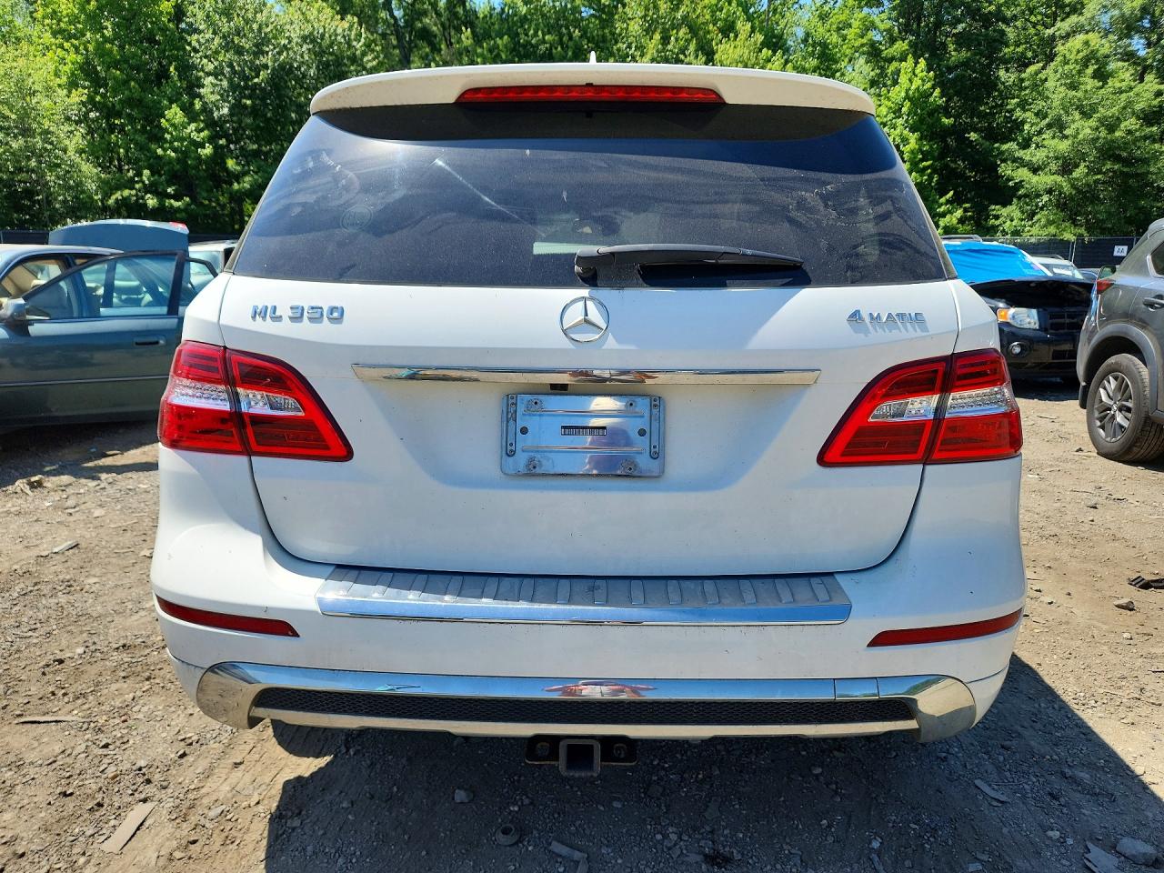 2015 Mercedes-benz Ml 350 4matic White vin: 4JGDA5HBXFA551164