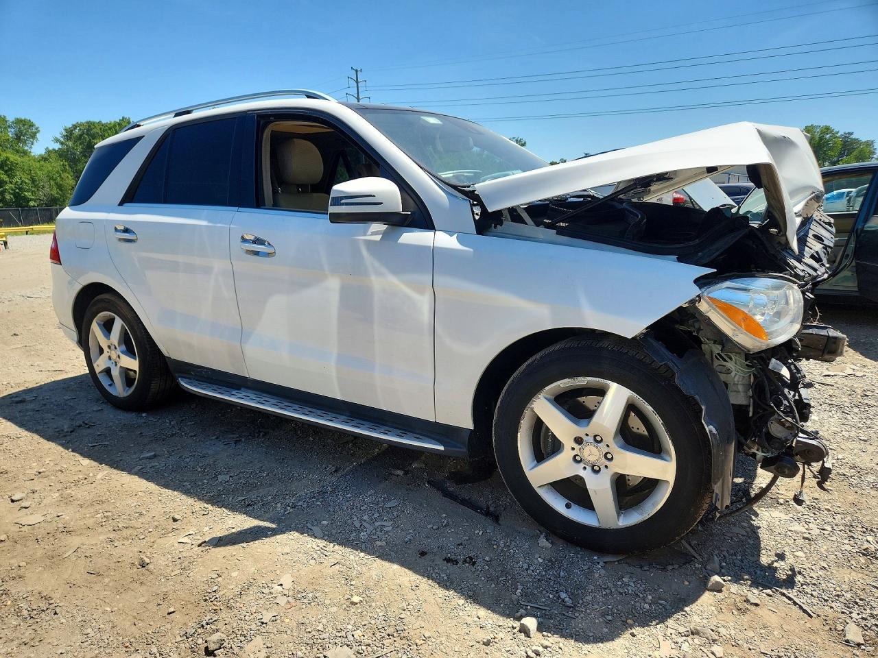 2015 Mercedes-benz Ml 350 4matic White vin: 4JGDA5HBXFA551164