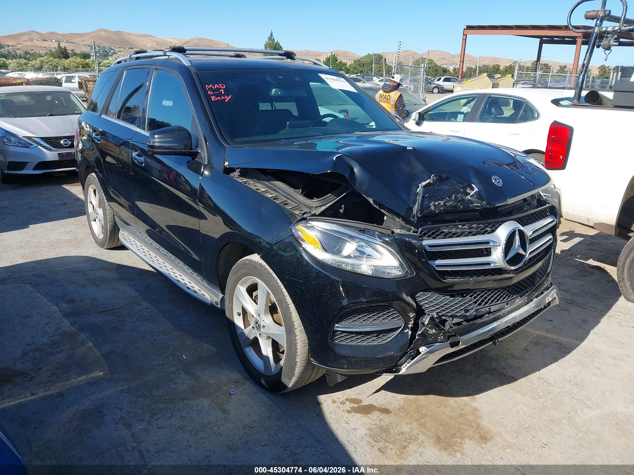 2017 Mercedes-benz Gle 350 4matic Черный vin: 4JGDA5HBXHA968965