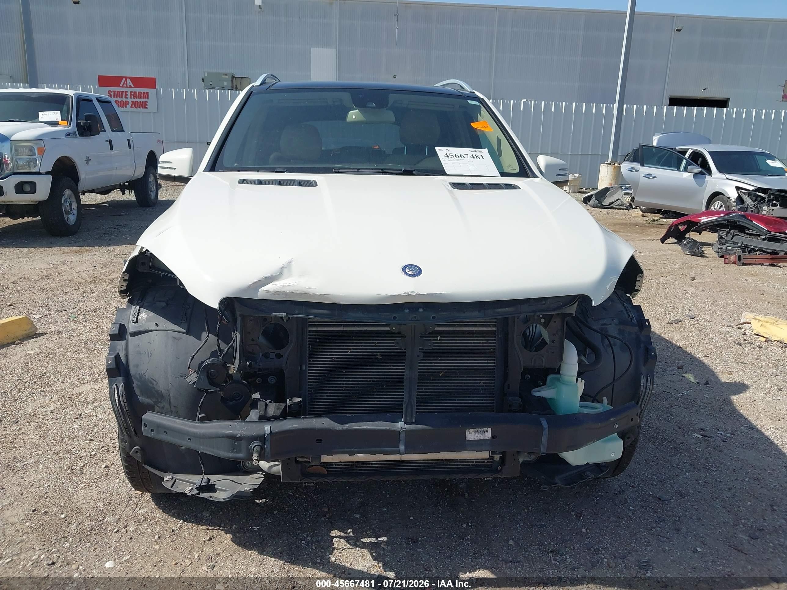 2013 Mercedes-benz Ml 350   White vin: 4JGDA5JB0DA182158