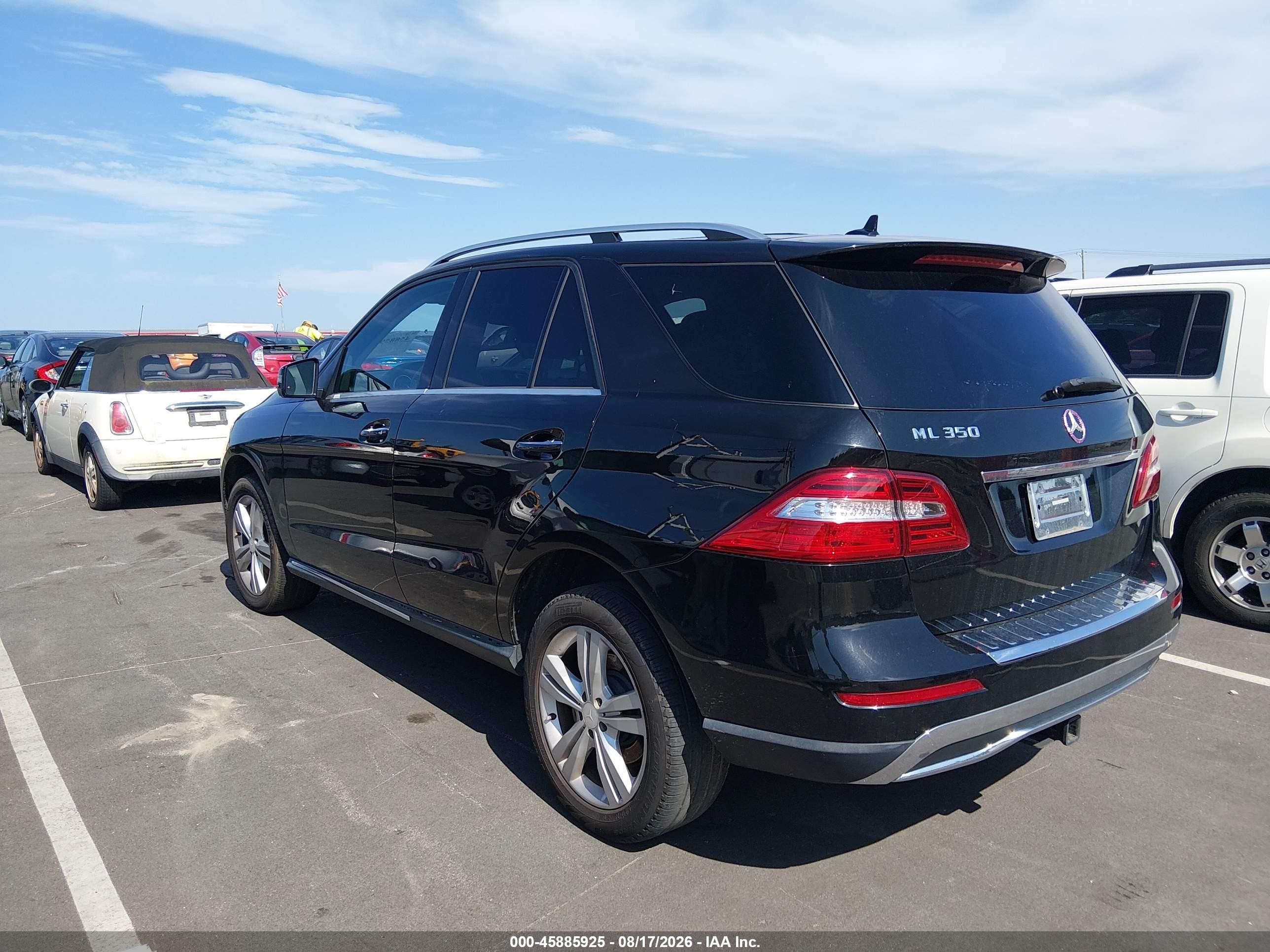 2013 Mercedes-benz Ml 350   Black vin: 4JGDA5JB0DA259904