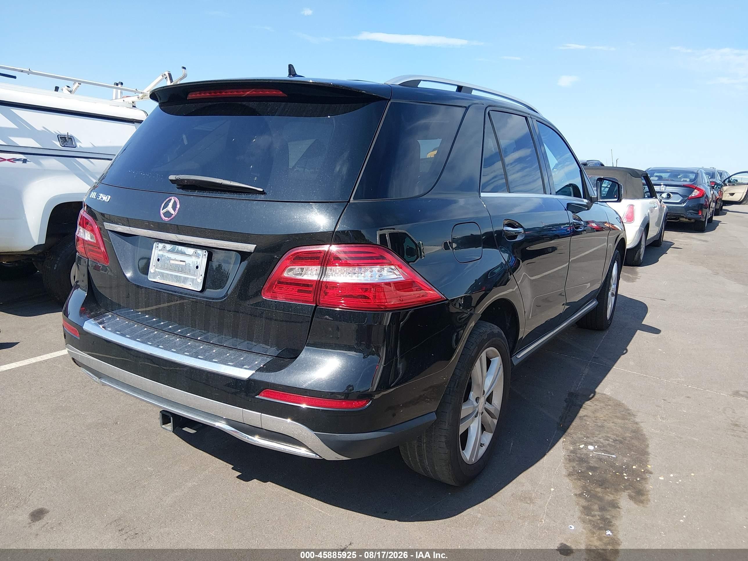 2013 Mercedes-benz Ml 350   Black vin: 4JGDA5JB0DA259904