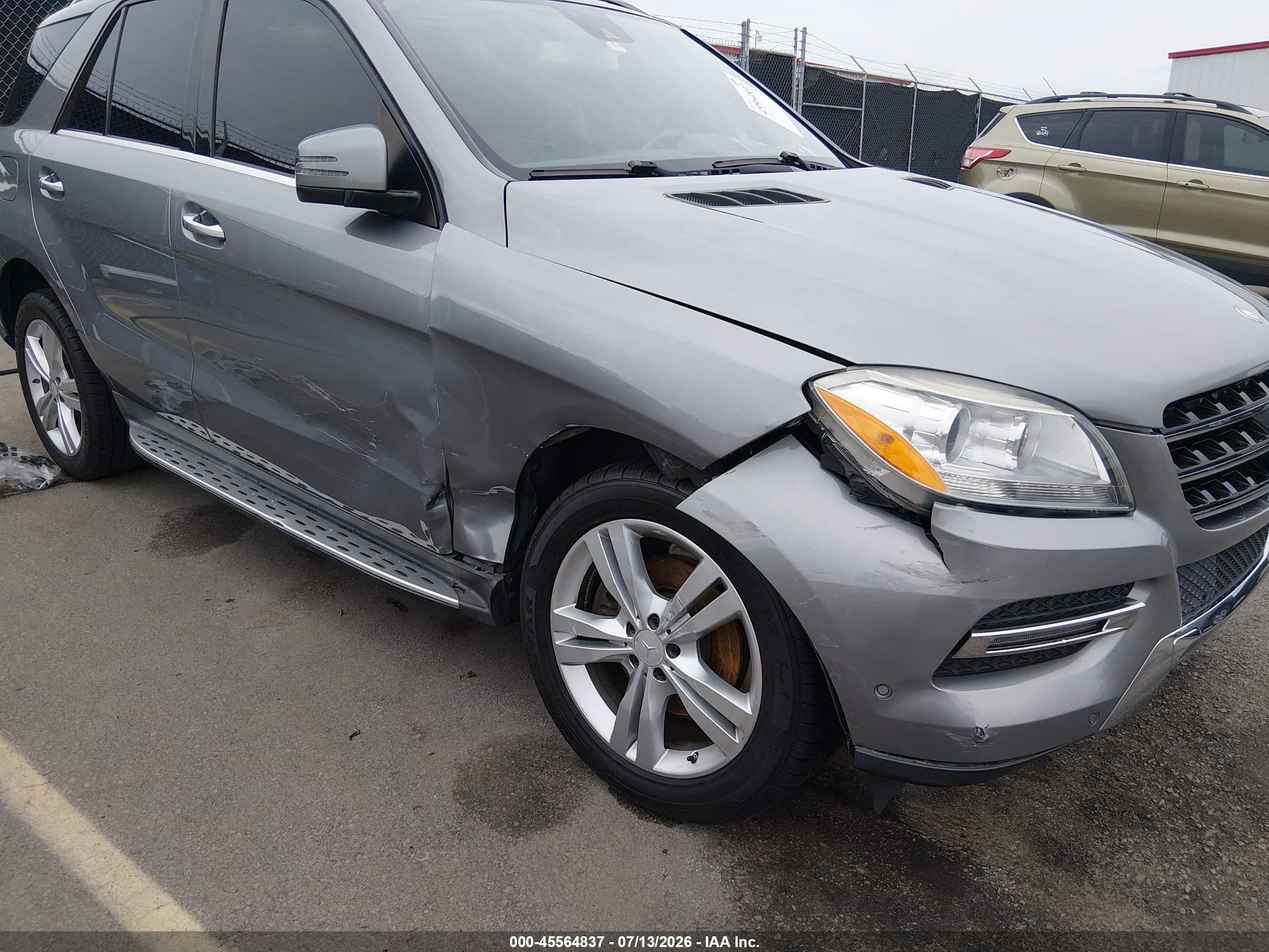 2014 Mercedes-benz Ml 350   Gray vin: 4JGDA5JB0EA390168