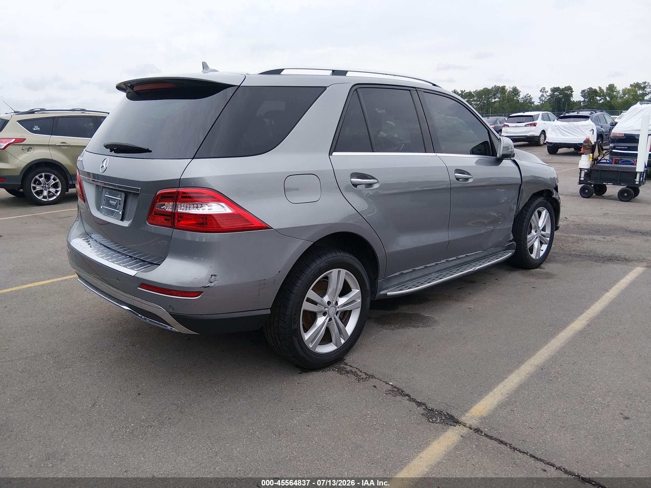 2014 Mercedes-benz Ml 350   Gray vin: 4JGDA5JB0EA390168