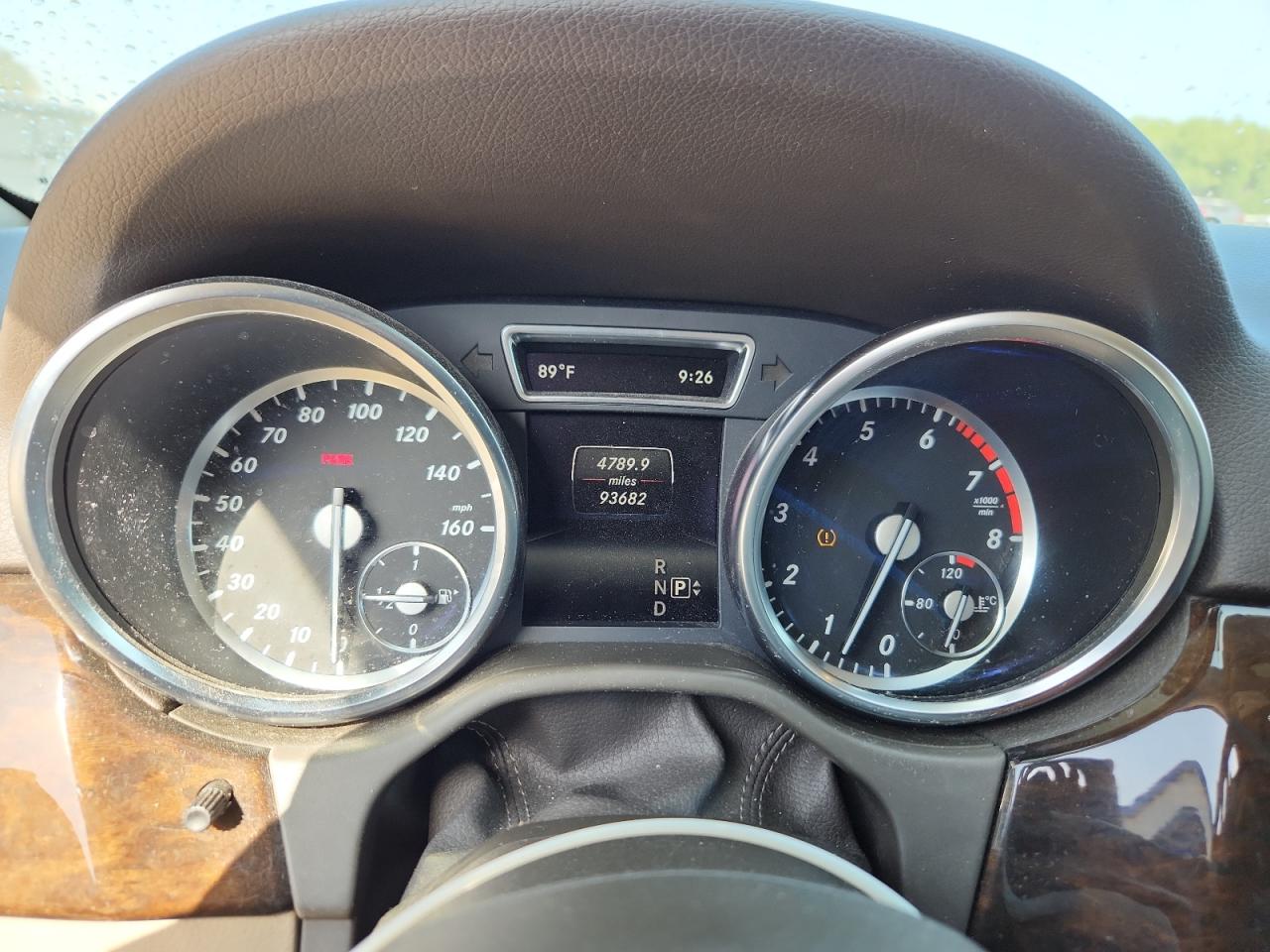 2015 Mercedes-benz Ml 350 Blue vin: 4JGDA5JB0FA443114 Damage: Warning - Tire Pressure, On, Unacceptable