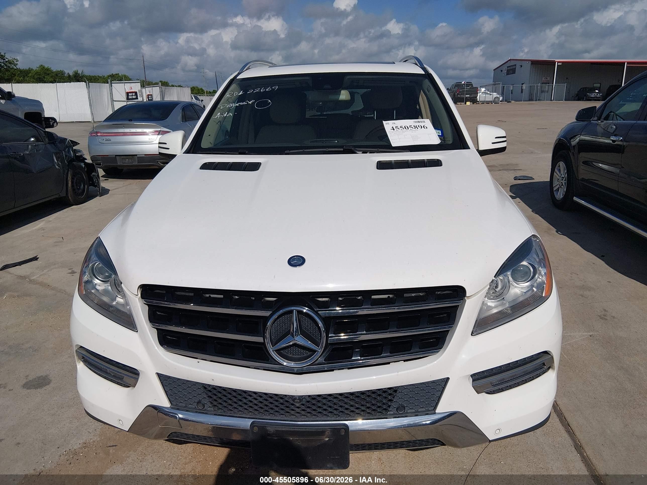 2015 Mercedes-benz Ml 350   White vin: 4JGDA5JB0FA443503
