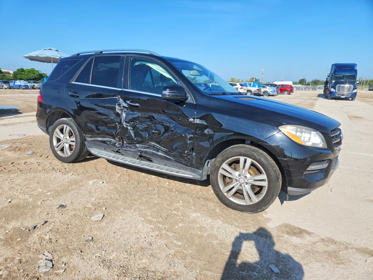 2015 Mercedes-benz Ml 350 Black vin: 4JGDA5JB0FA488392