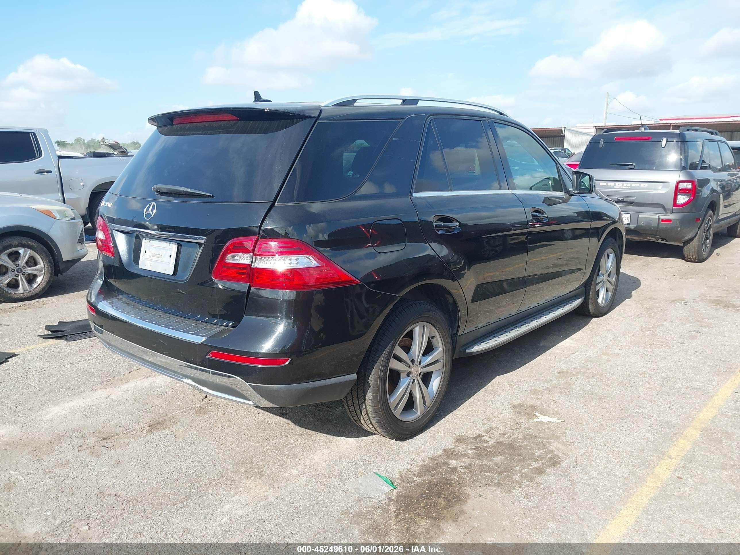 2015 Mercedes-benz Ml 350   Black vin: 4JGDA5JB0FA502923