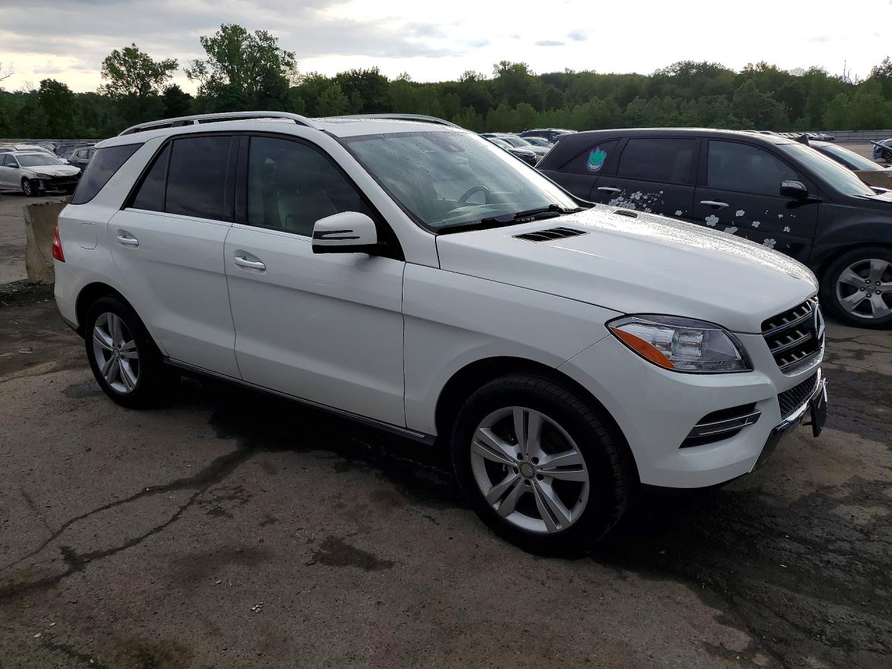 2015 Mercedes-benz Ml 350 White vin: 4JGDA5JB0FA571711