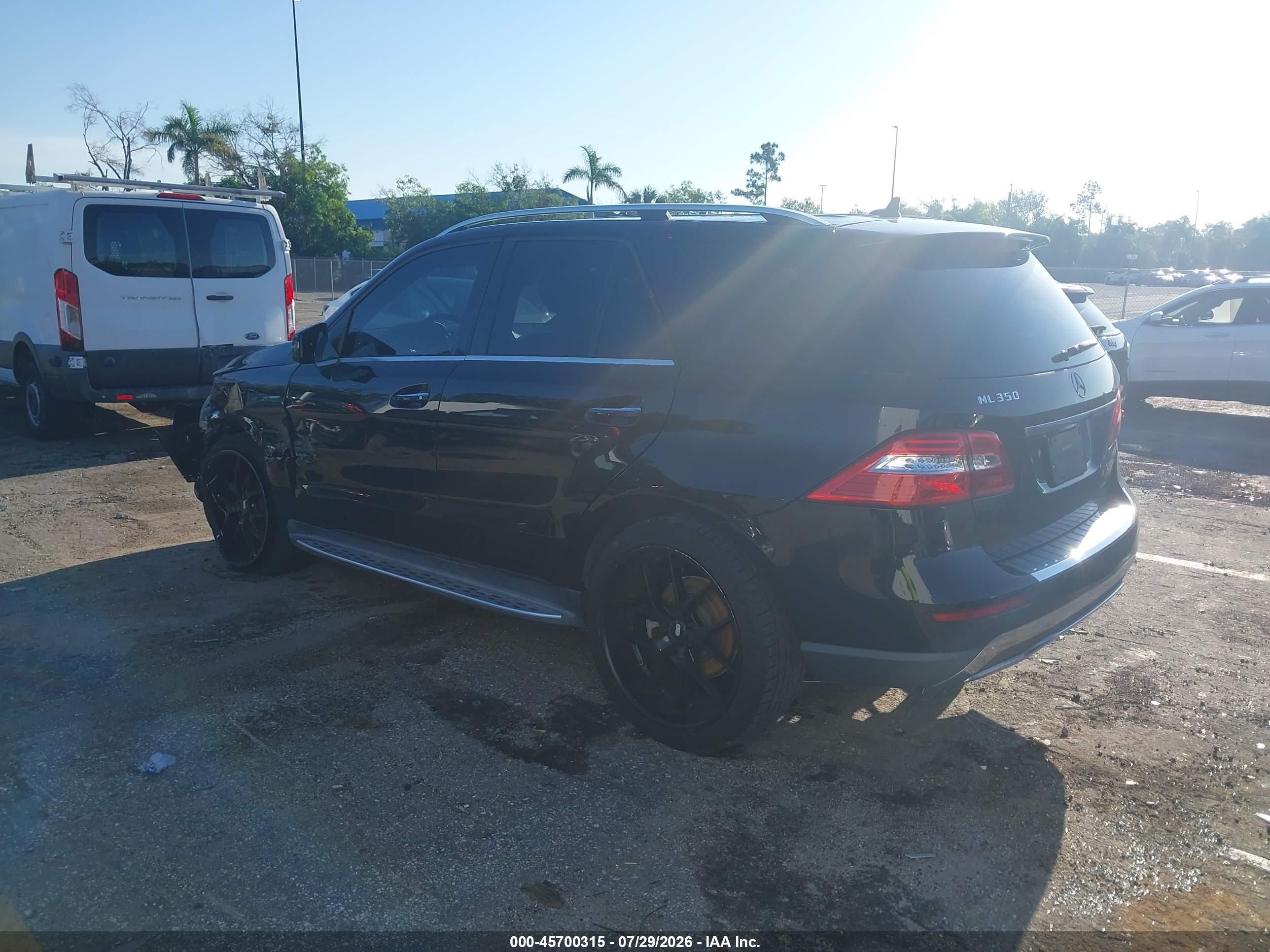 2015 Mercedes-benz Ml 350 Black vin: 4JGDA5JB0FA592543