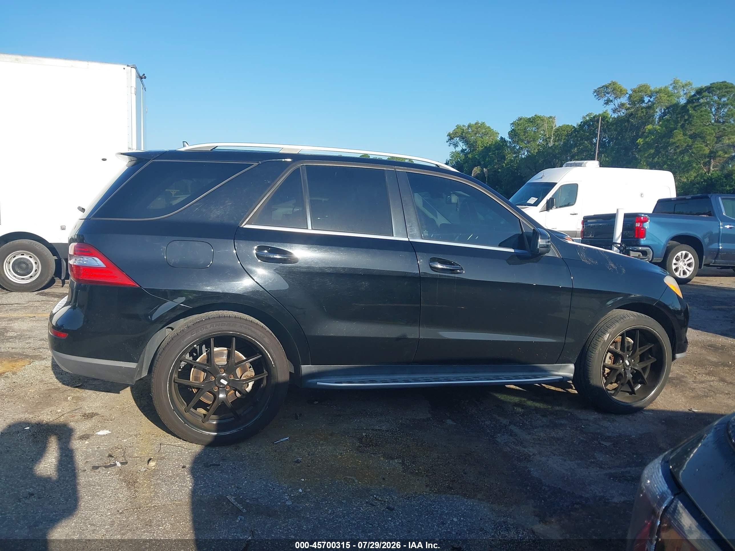 2015 Mercedes-benz Ml 350 Black vin: 4JGDA5JB0FA592543