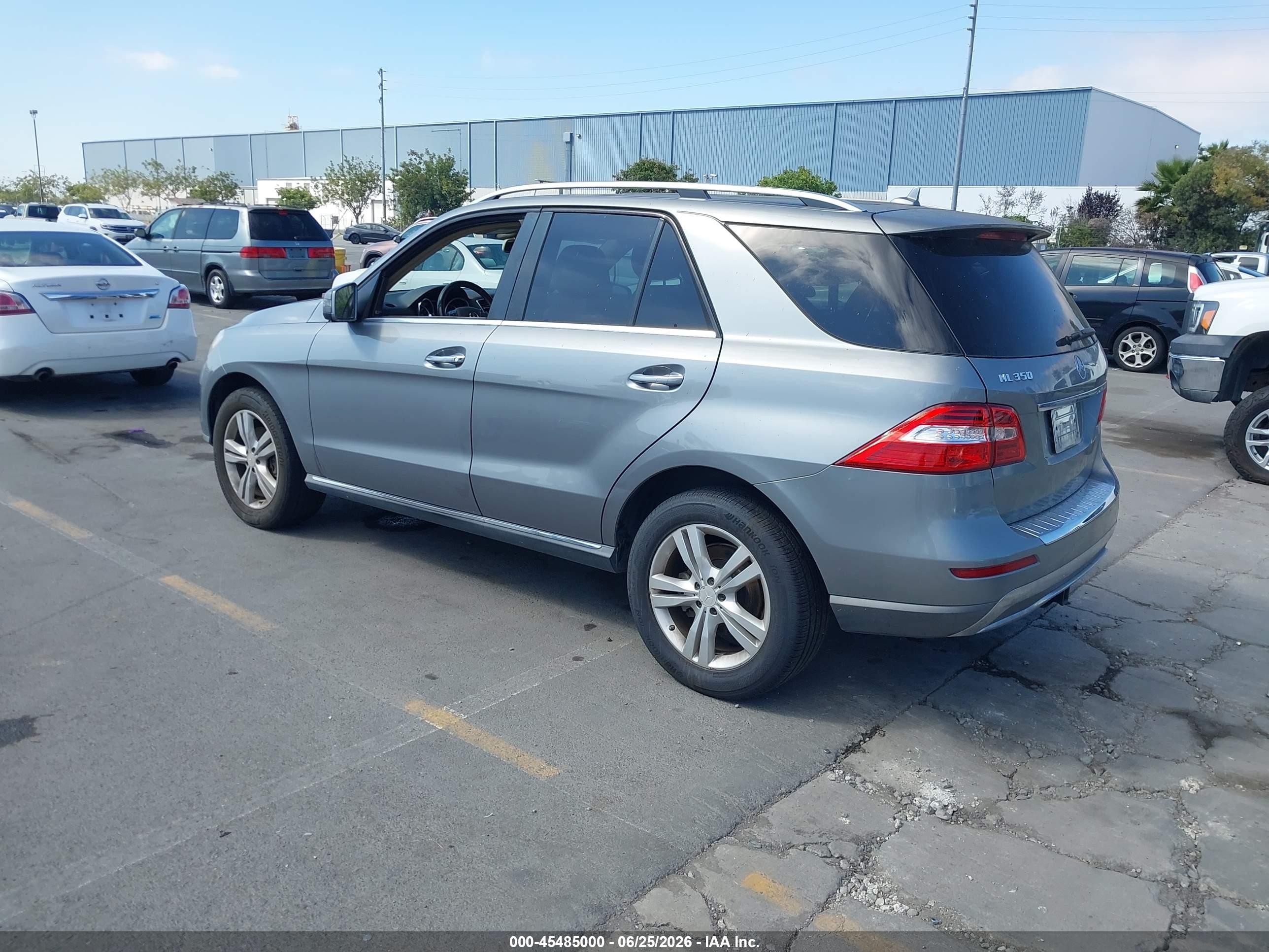 2013 Mercedes-benz Ml 350   Gray vin: 4JGDA5JB1DA198983