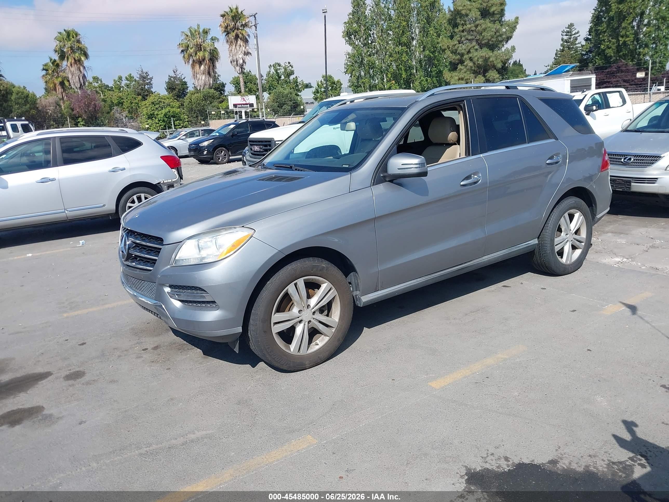 2013 Mercedes-benz Ml 350   Gray vin: 4JGDA5JB1DA198983