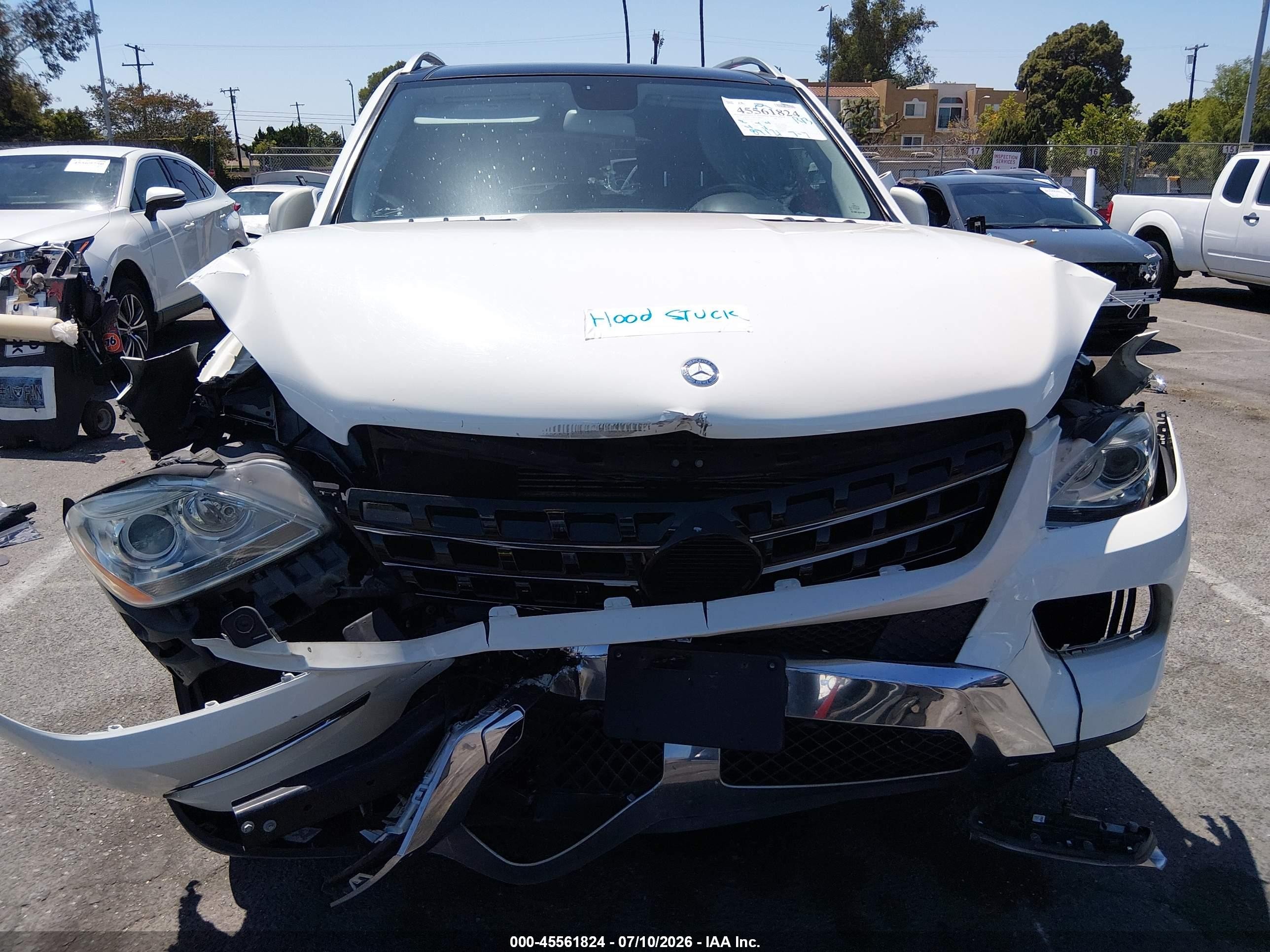 2013 Mercedes-benz Ml 350   Белый vin: 4JGDA5JB1DA250323
