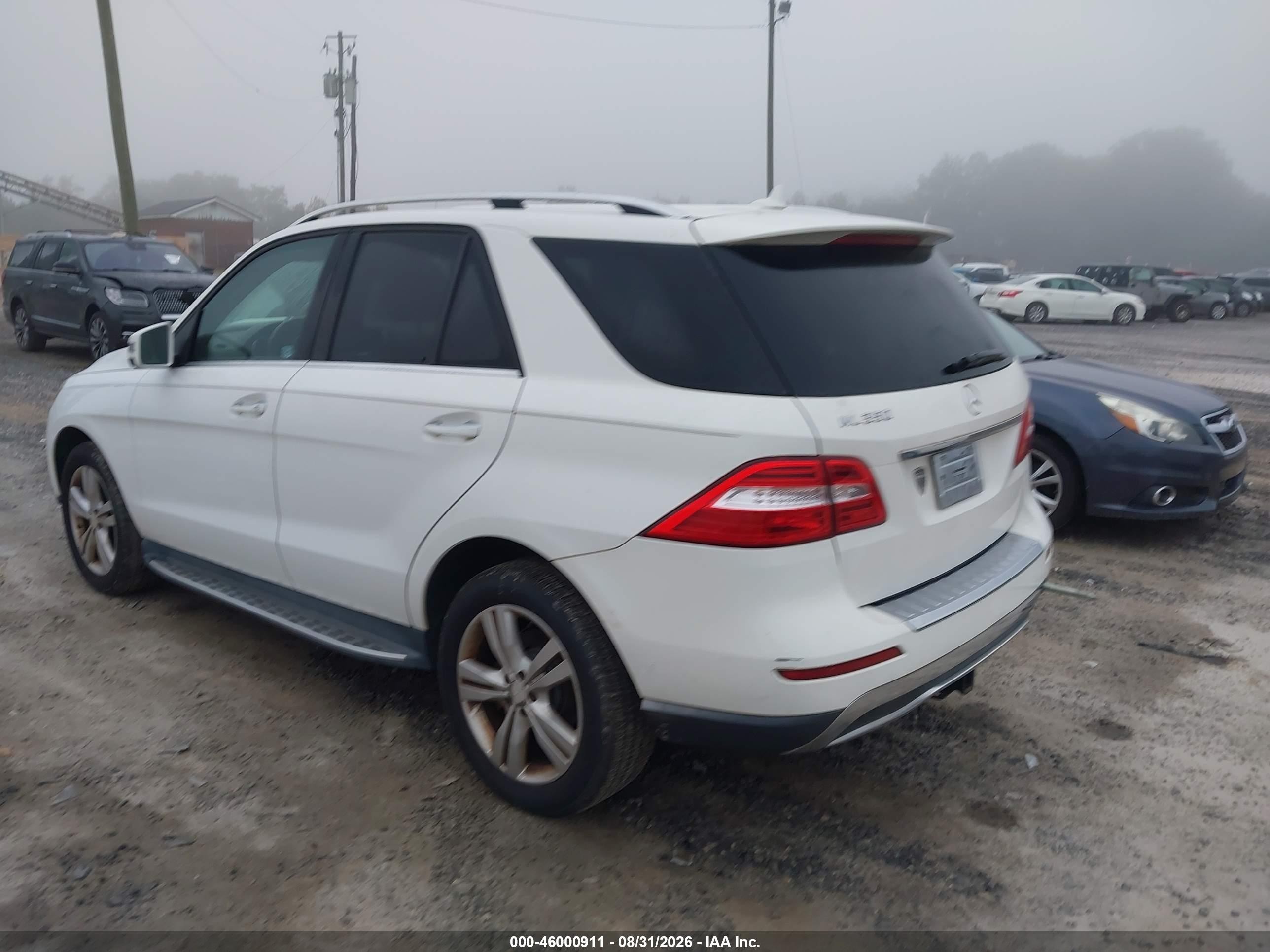2014 Mercedes-benz Ml 350   Белый vin: 4JGDA5JB1EA322722