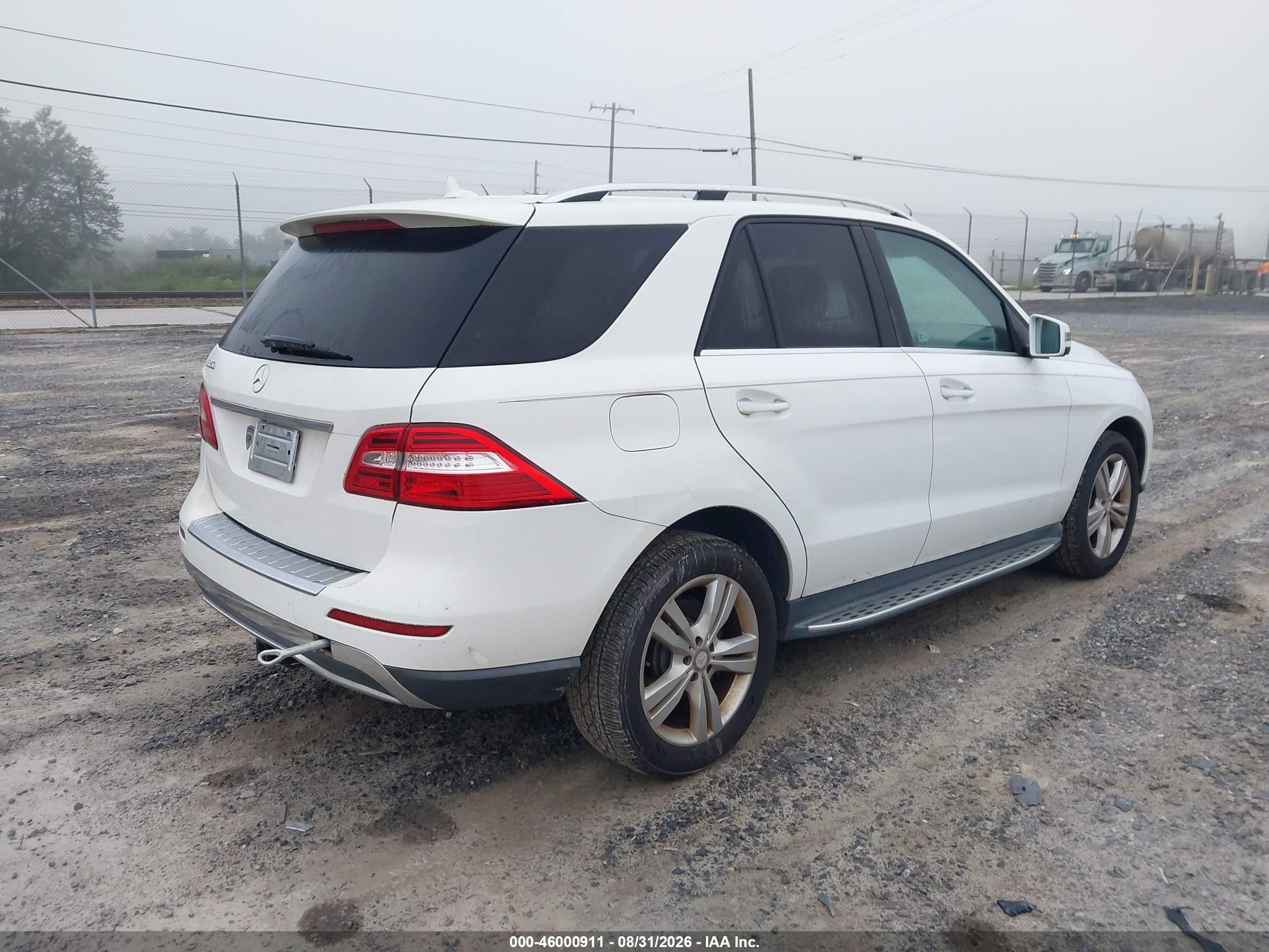 2014 Mercedes-benz Ml 350   Белый vin: 4JGDA5JB1EA322722