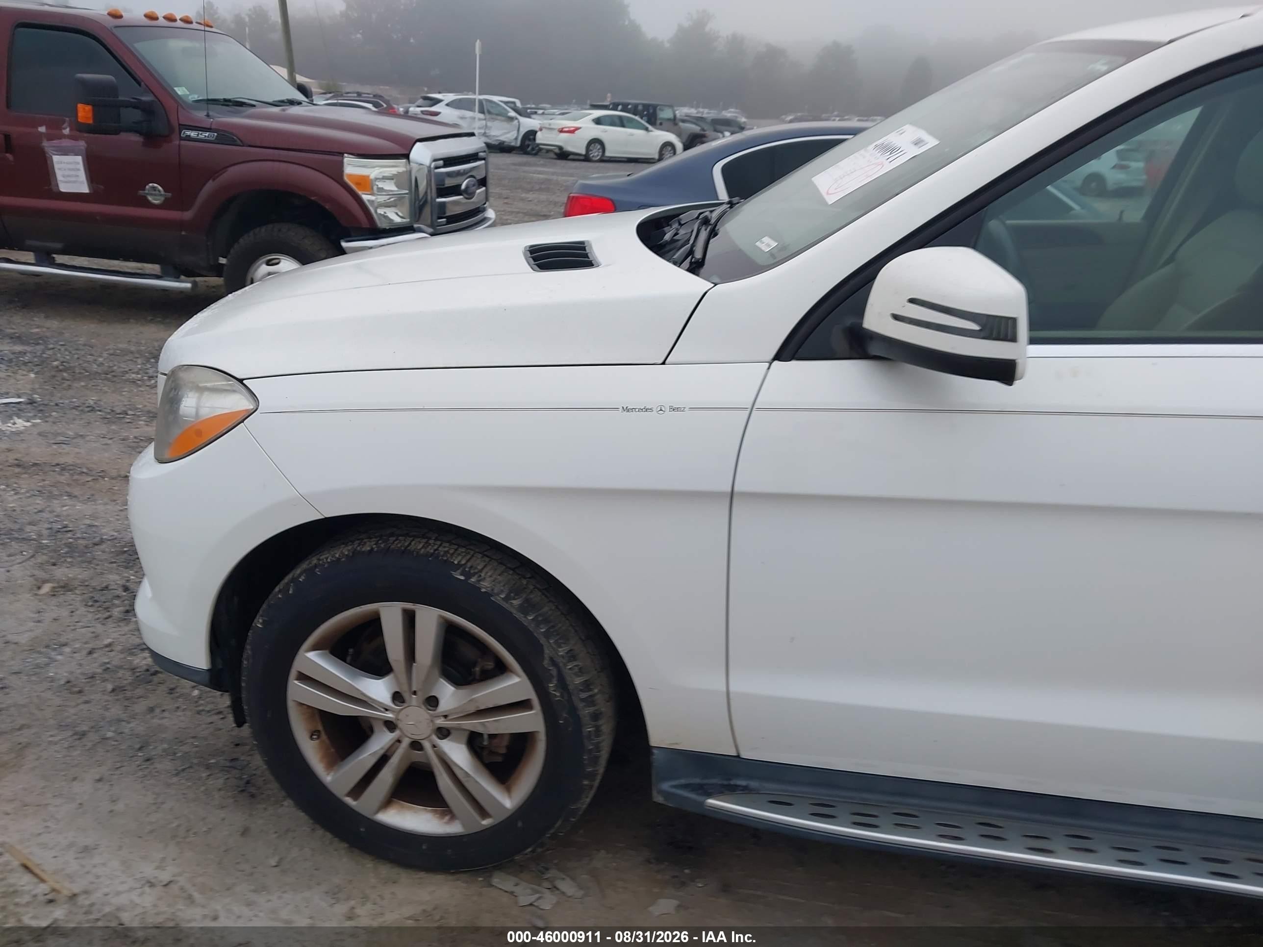2014 Mercedes-benz Ml 350   Белый vin: 4JGDA5JB1EA322722
